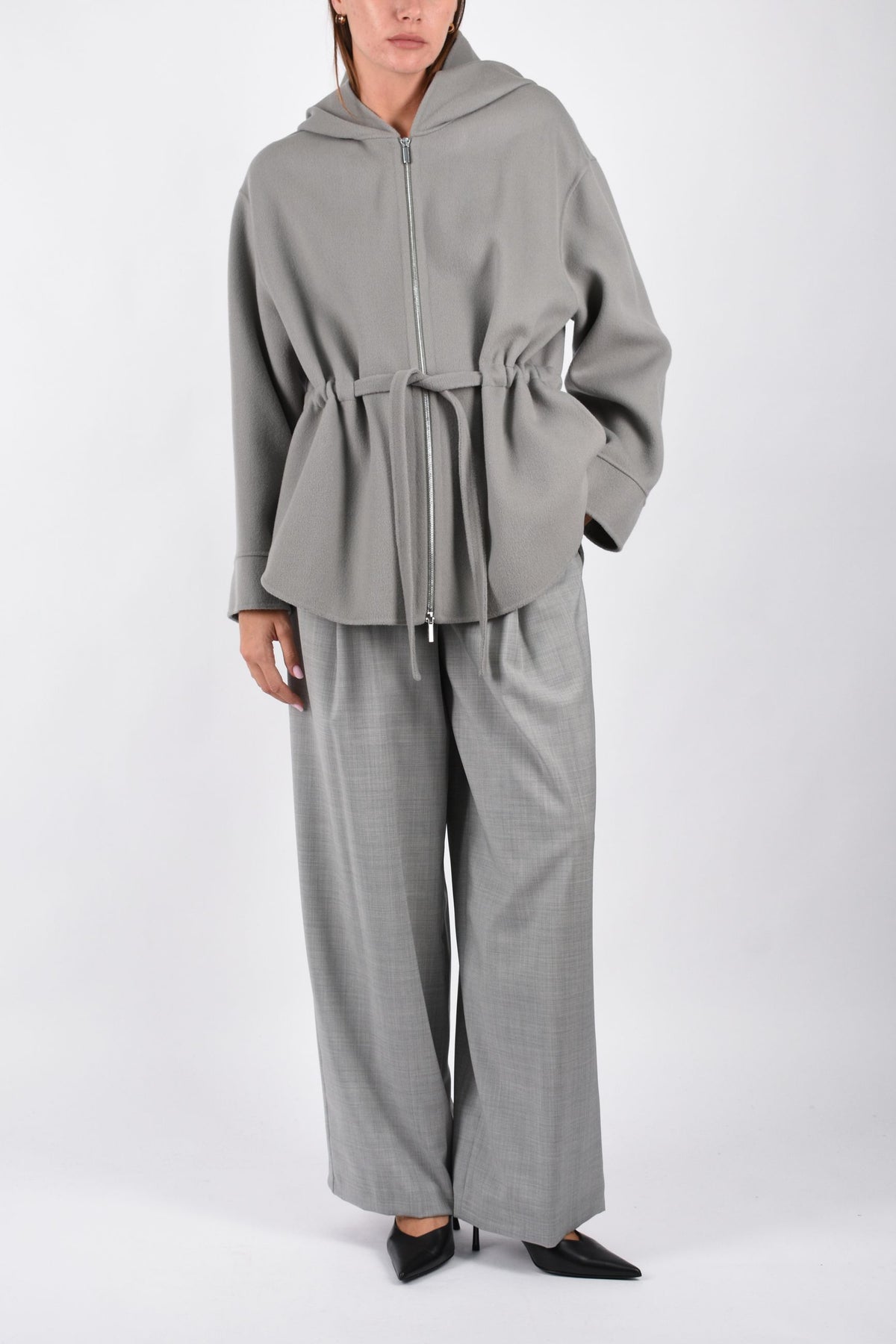 Cappotto corto con cappuccio in lana SMMMONIA 2629086061600