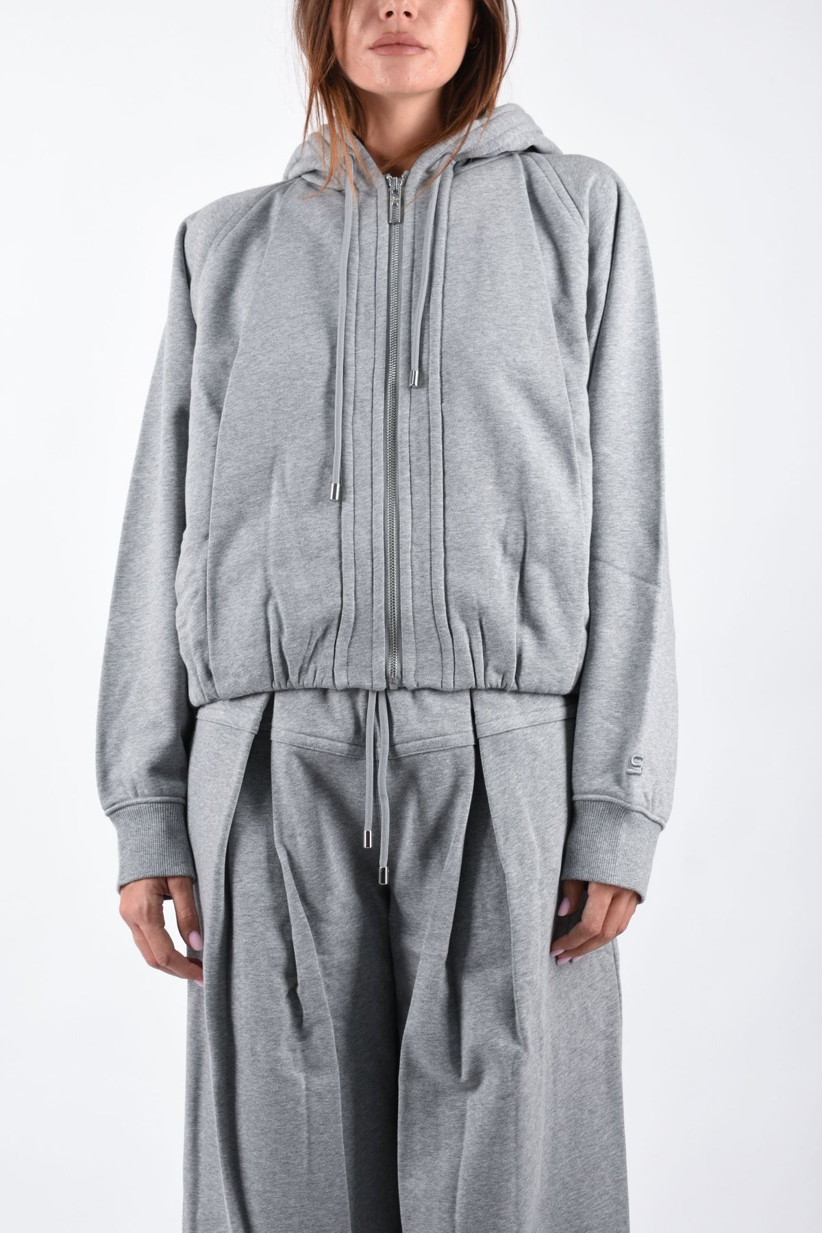 Felpa boxy con cappuccio in misto cotone FASHION 2622926015