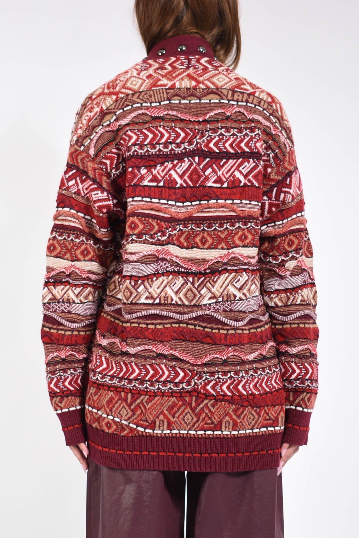 Cardigan in misto lana  jacquard