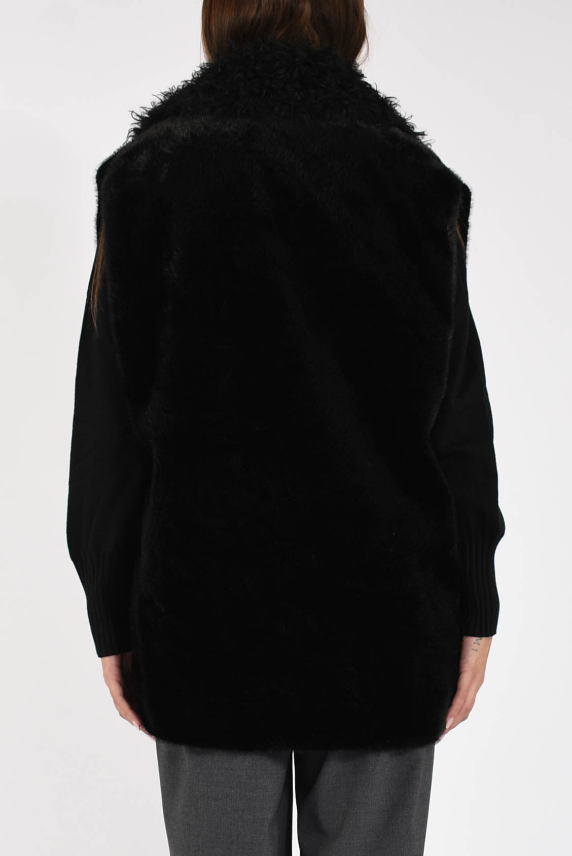 gilet con inserti in ecofur