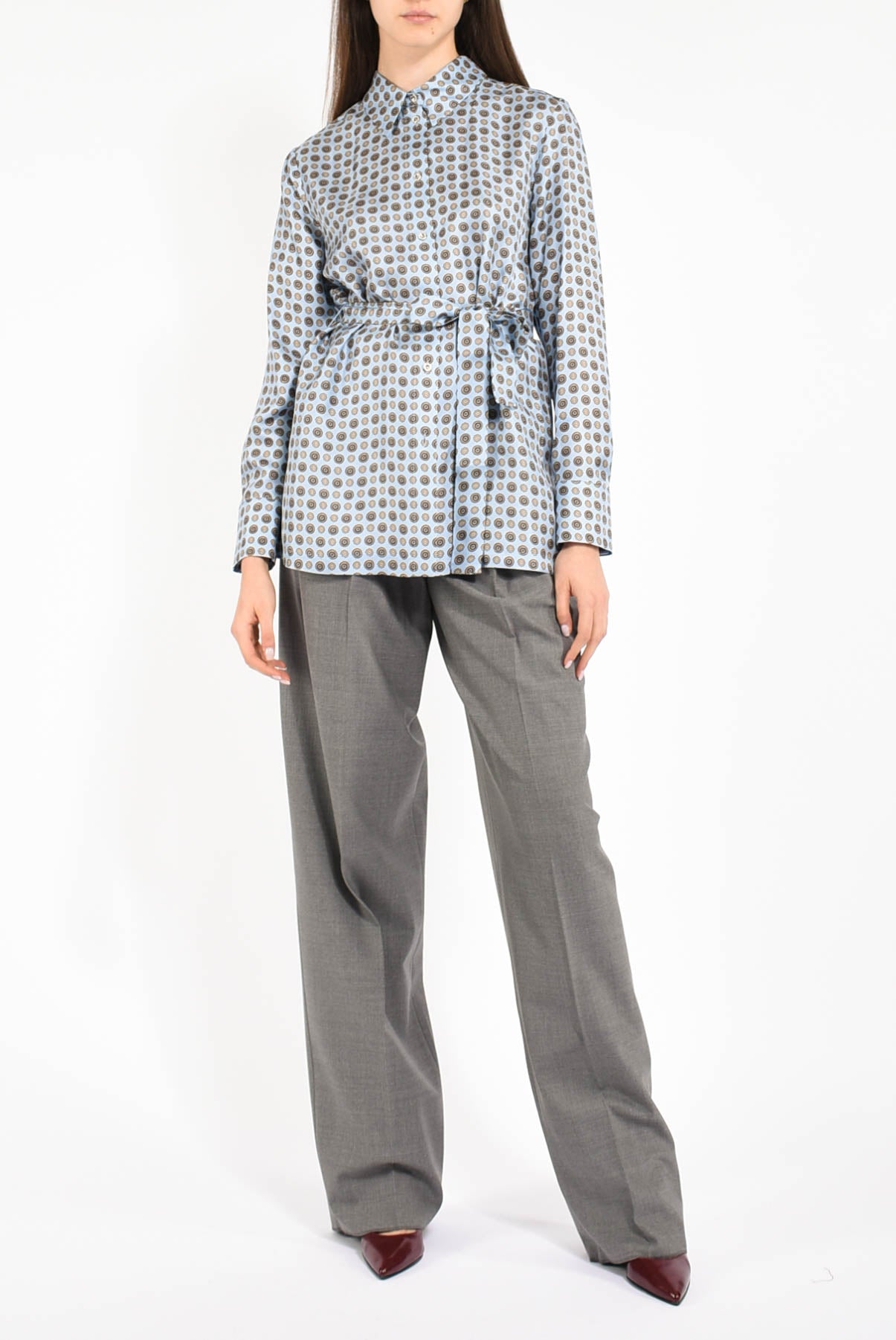 camicia in seta modello boccale
