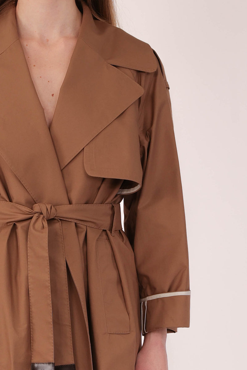 MAX MARA THE CUBE trench in twill utrench
