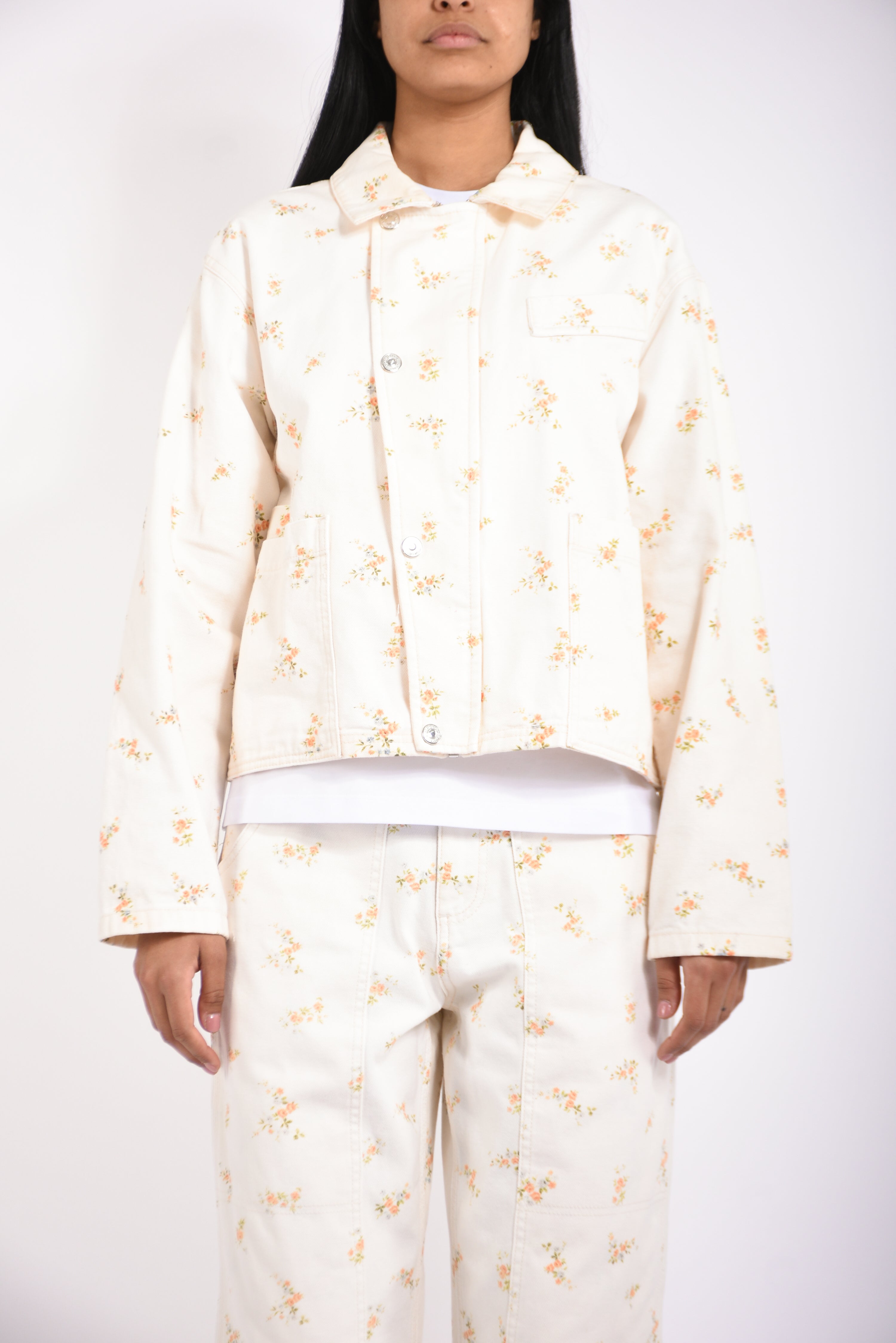 giubbino in canvas con stampa