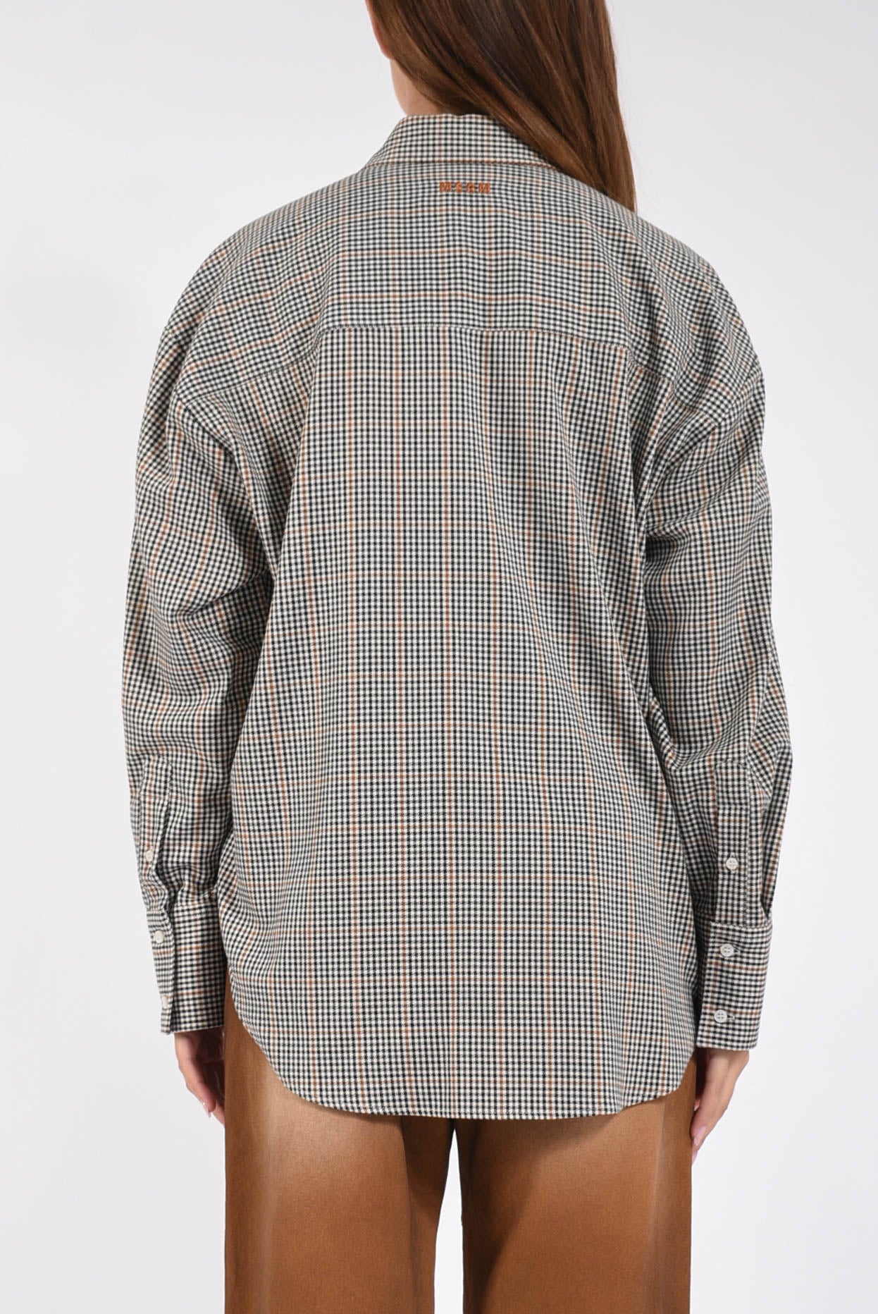 camicia con motivo a quadri