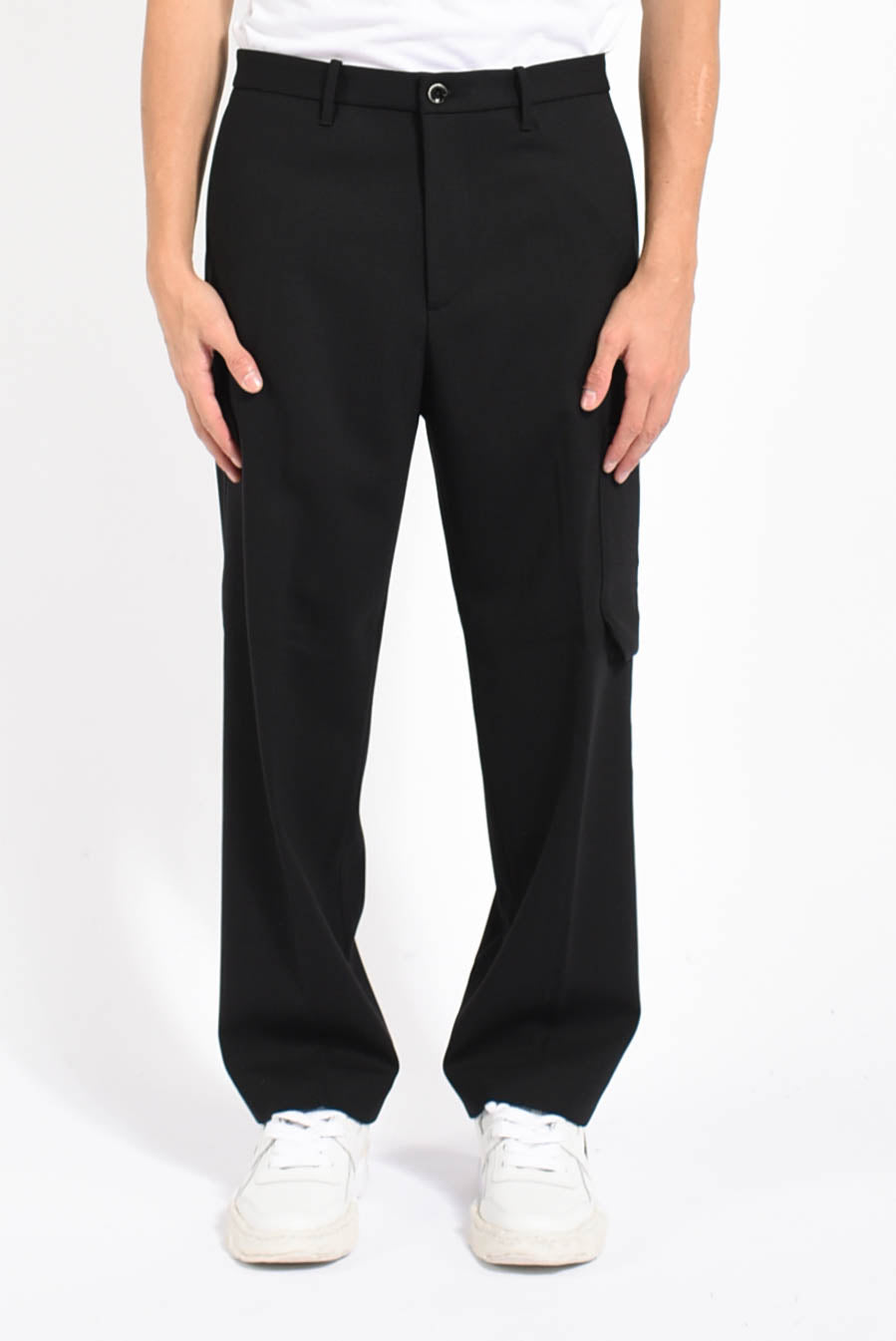 Pantaloni cargo in lana