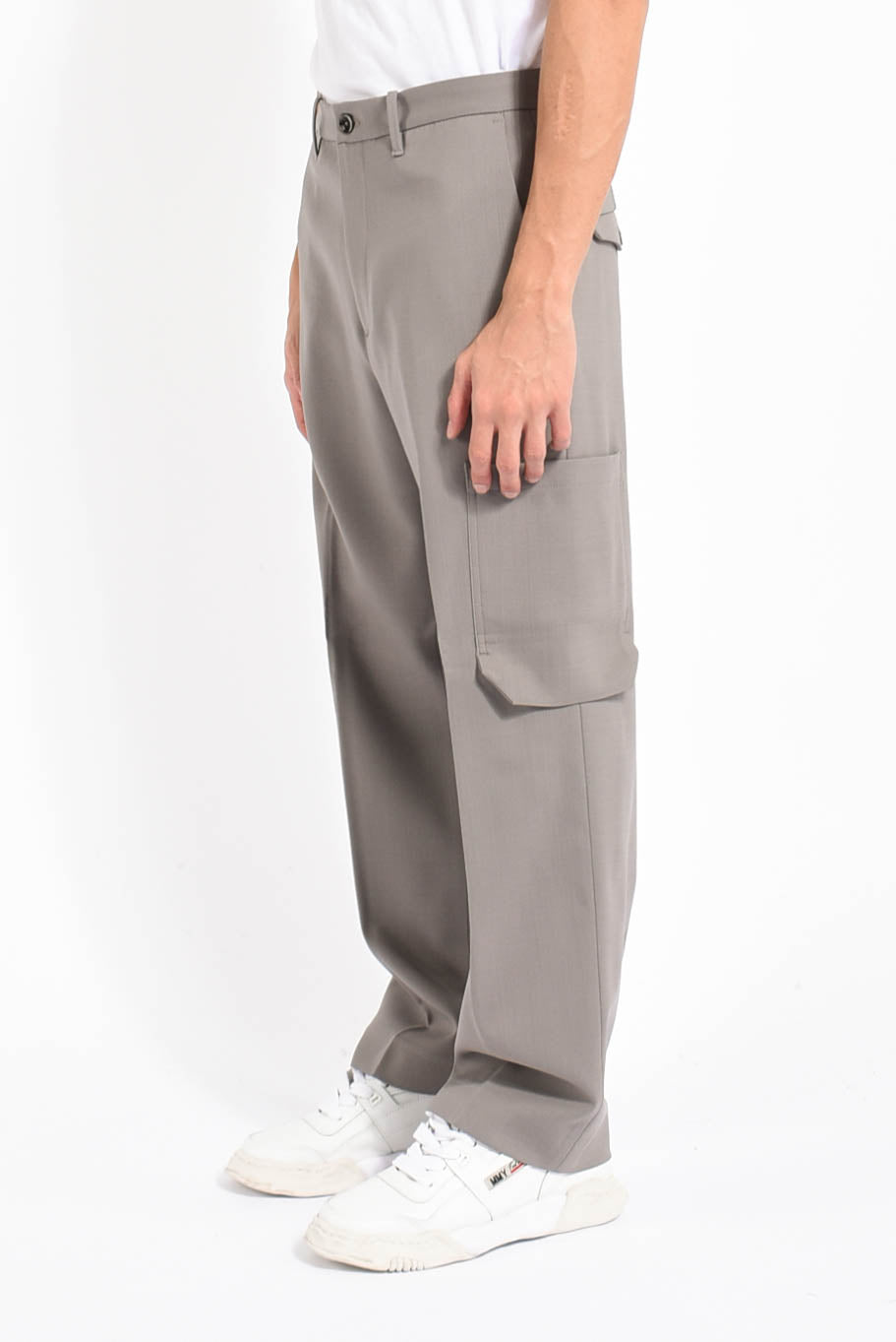 Pantaloni cargo in lana