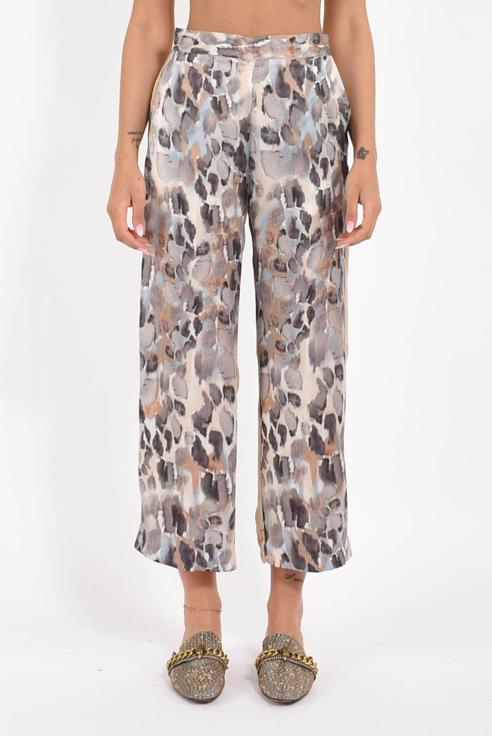 pantaloni in raso