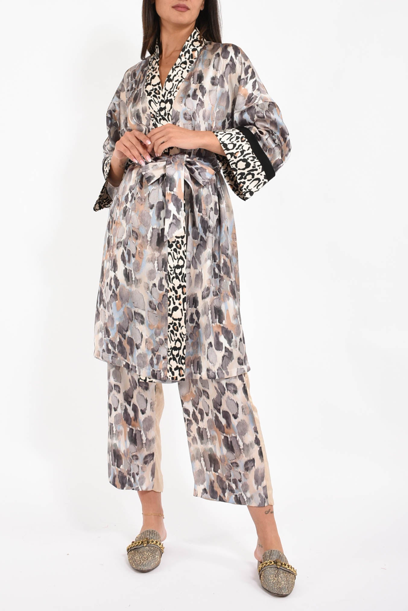 abito kimono in raso