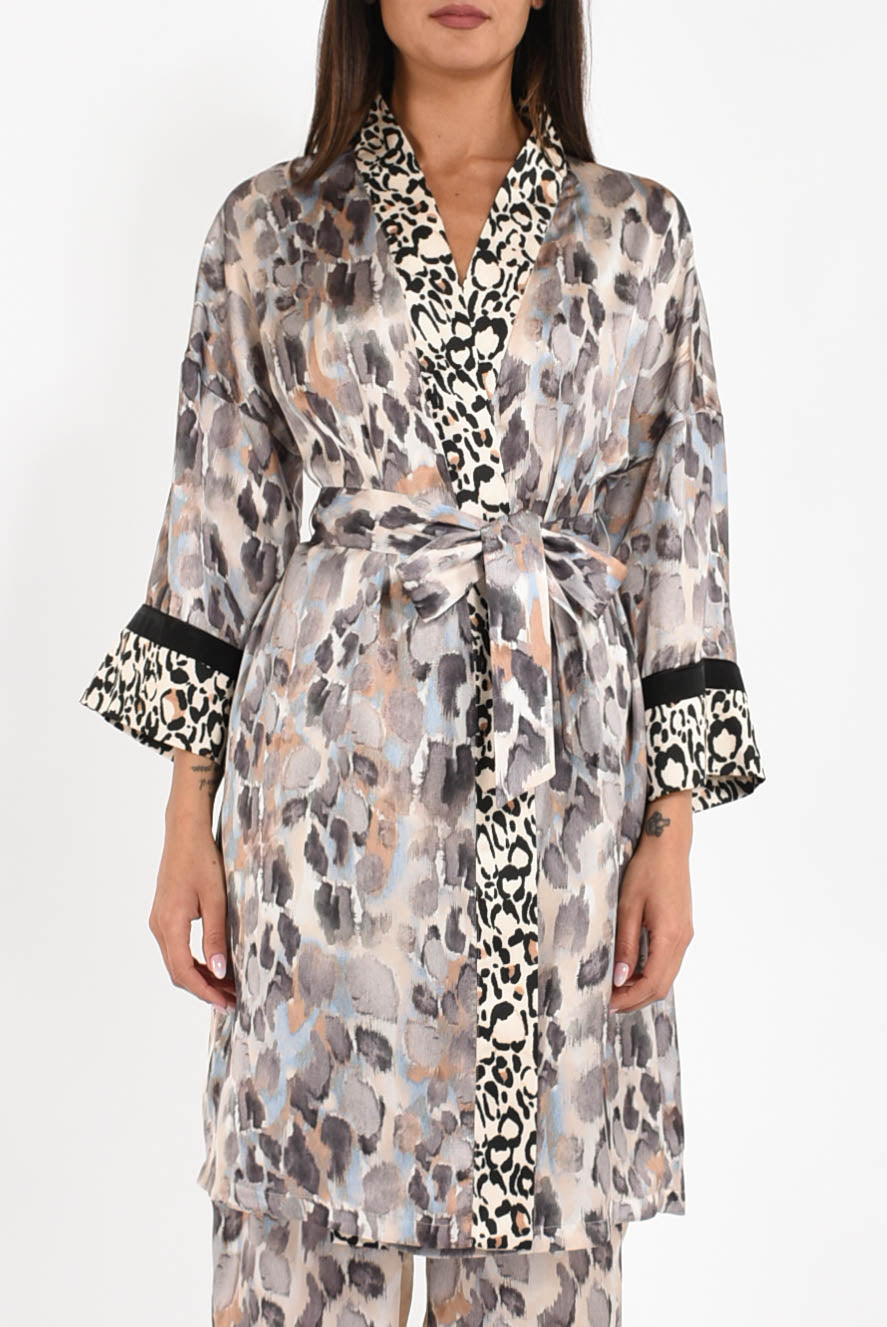 abito kimono in raso