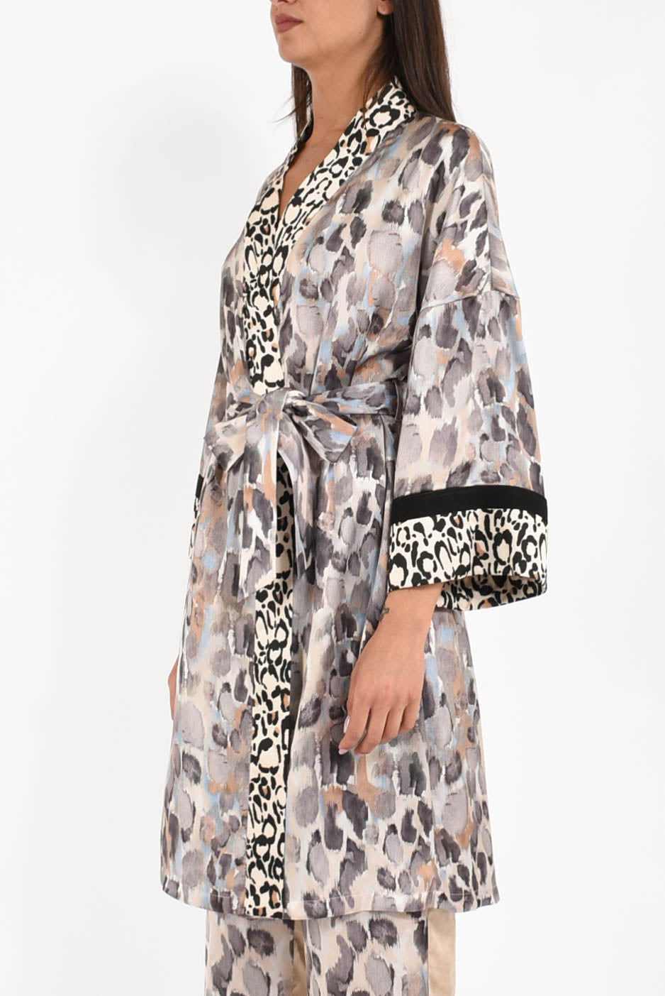 abito kimono in raso