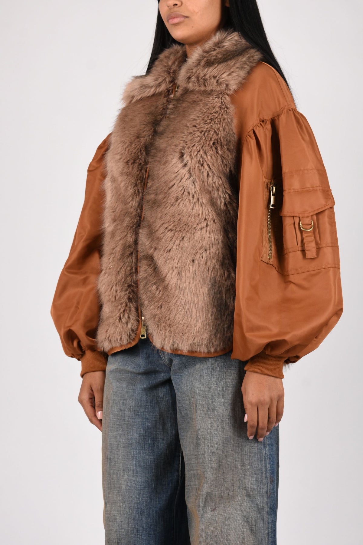 GIUBBINO in nylon ed ecofur SG510