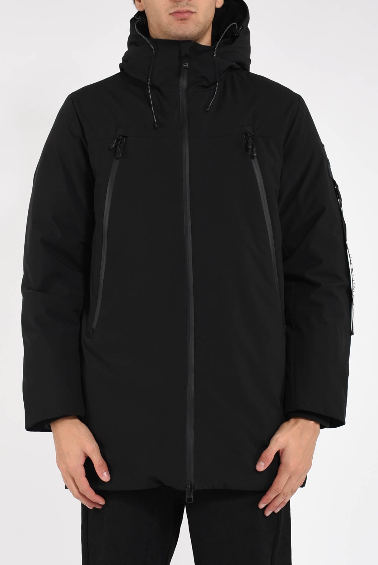 Piumino lungo in nylon