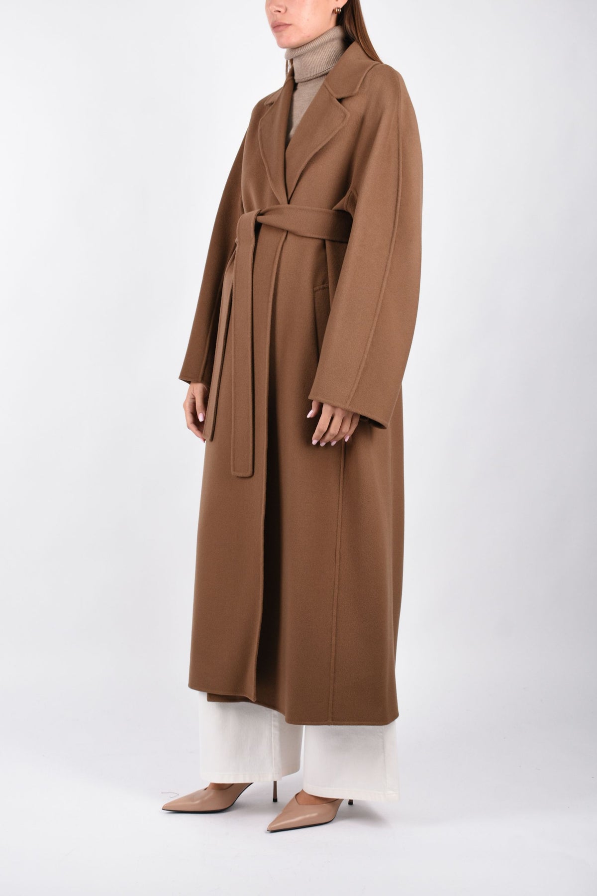 Cappotto lungo a vestaglia in drap di lana  SMMPENELOPE 2629016121600