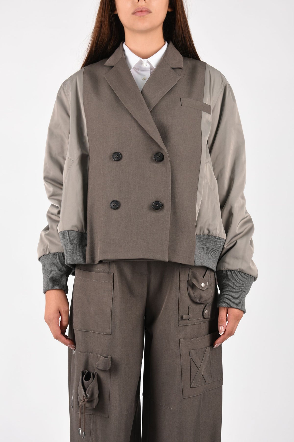 GIACCA BOMBER COMBINATA