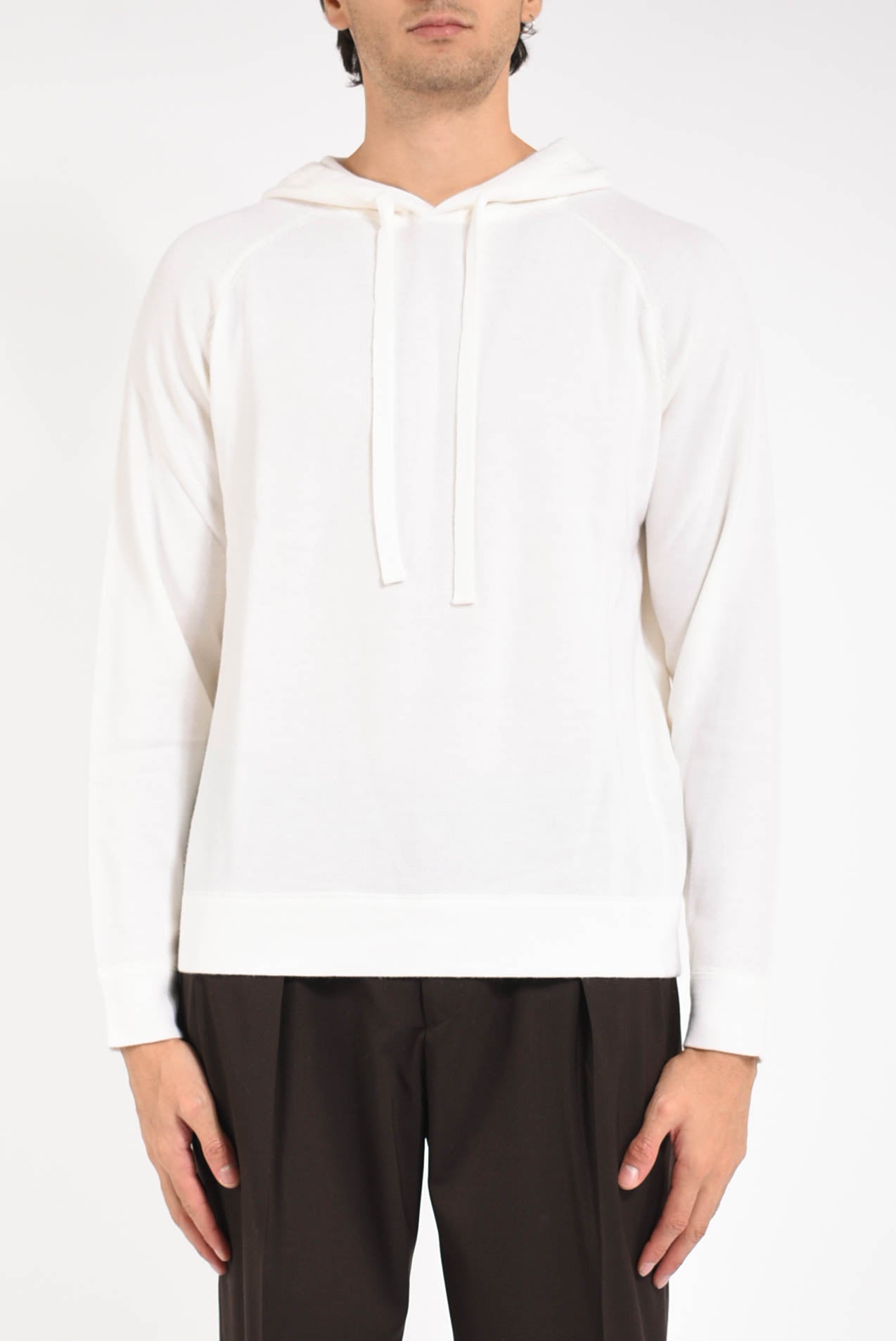 Maglia taglio felpa in lana vergine
