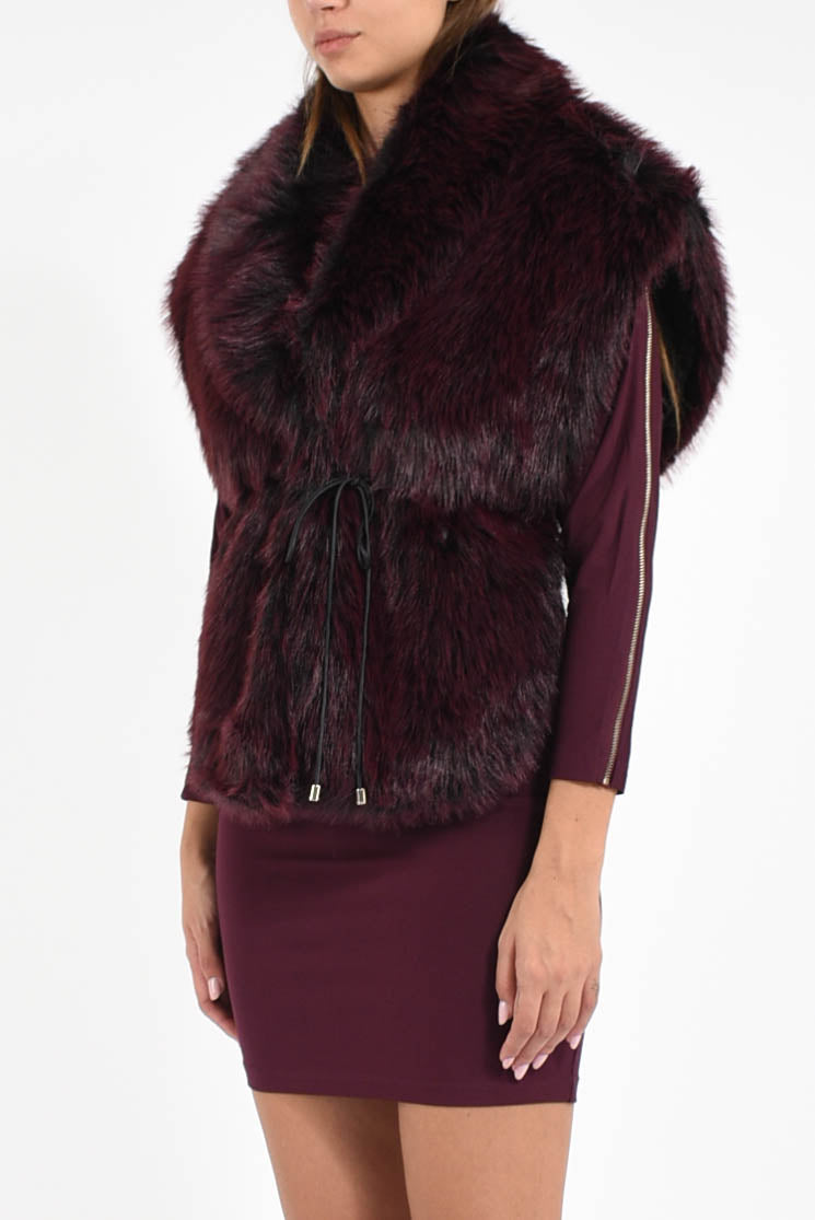 cappa in ecopelliccia reversibile