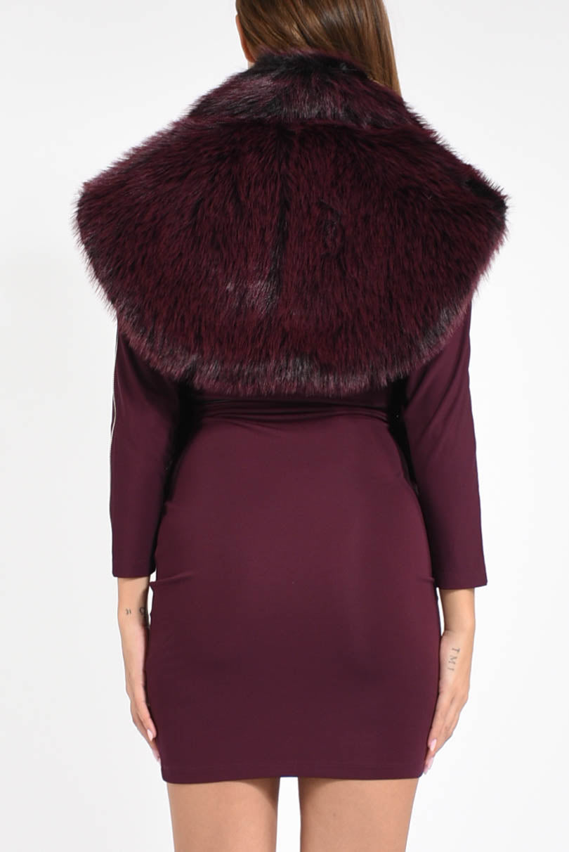 cappa in ecopelliccia reversibile