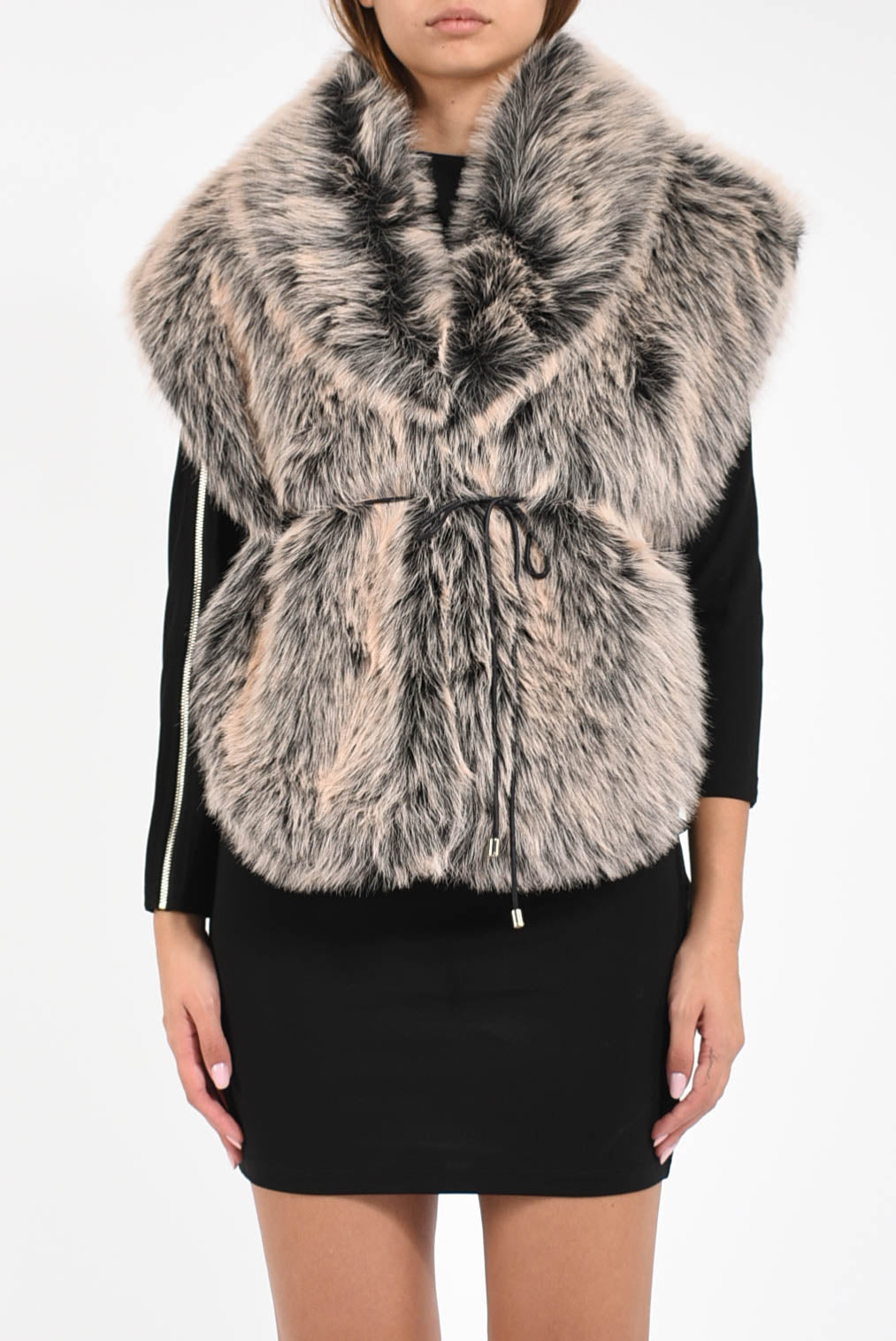 cappa in ecopelliccia reversibile