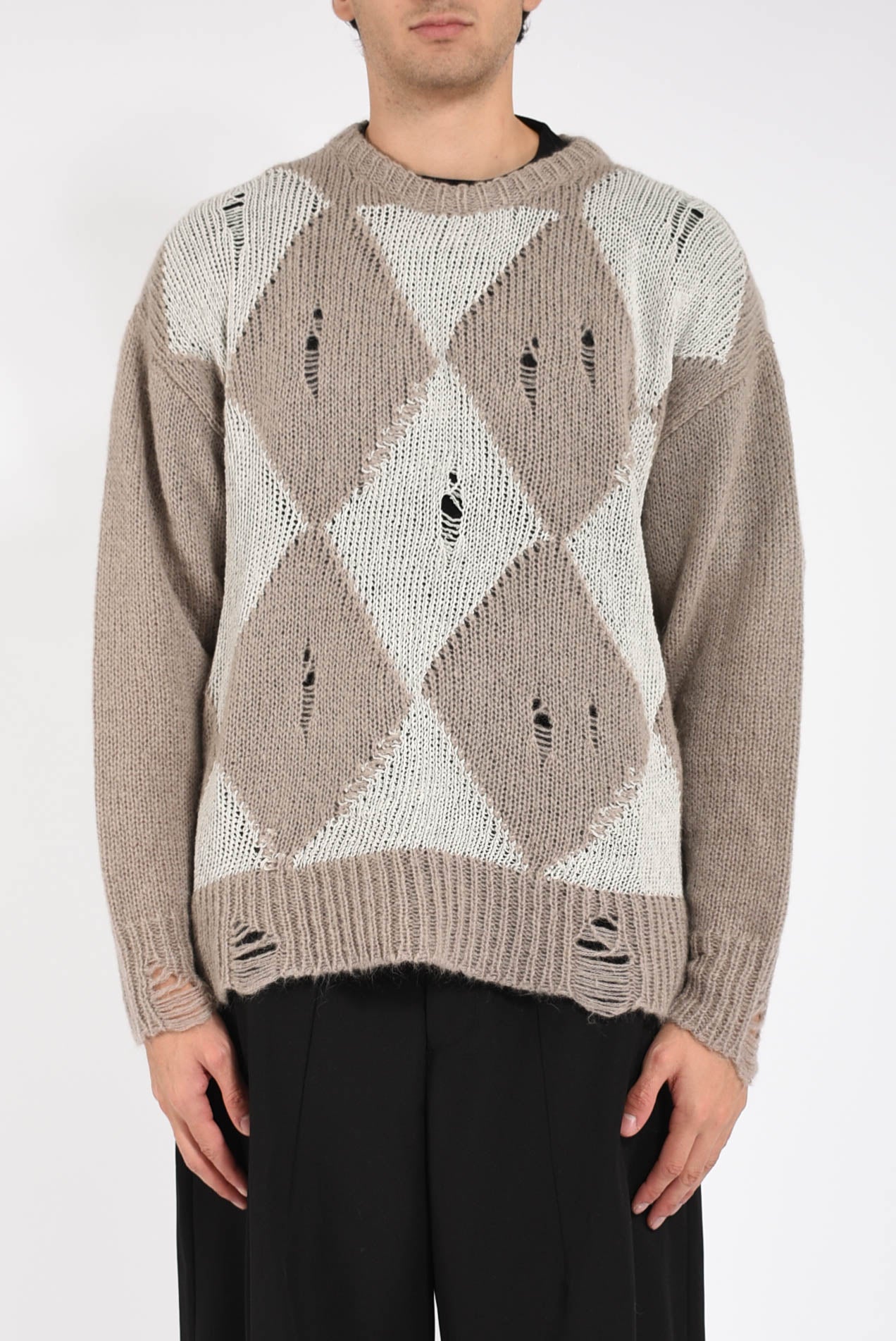 Maglia in lana a rombi