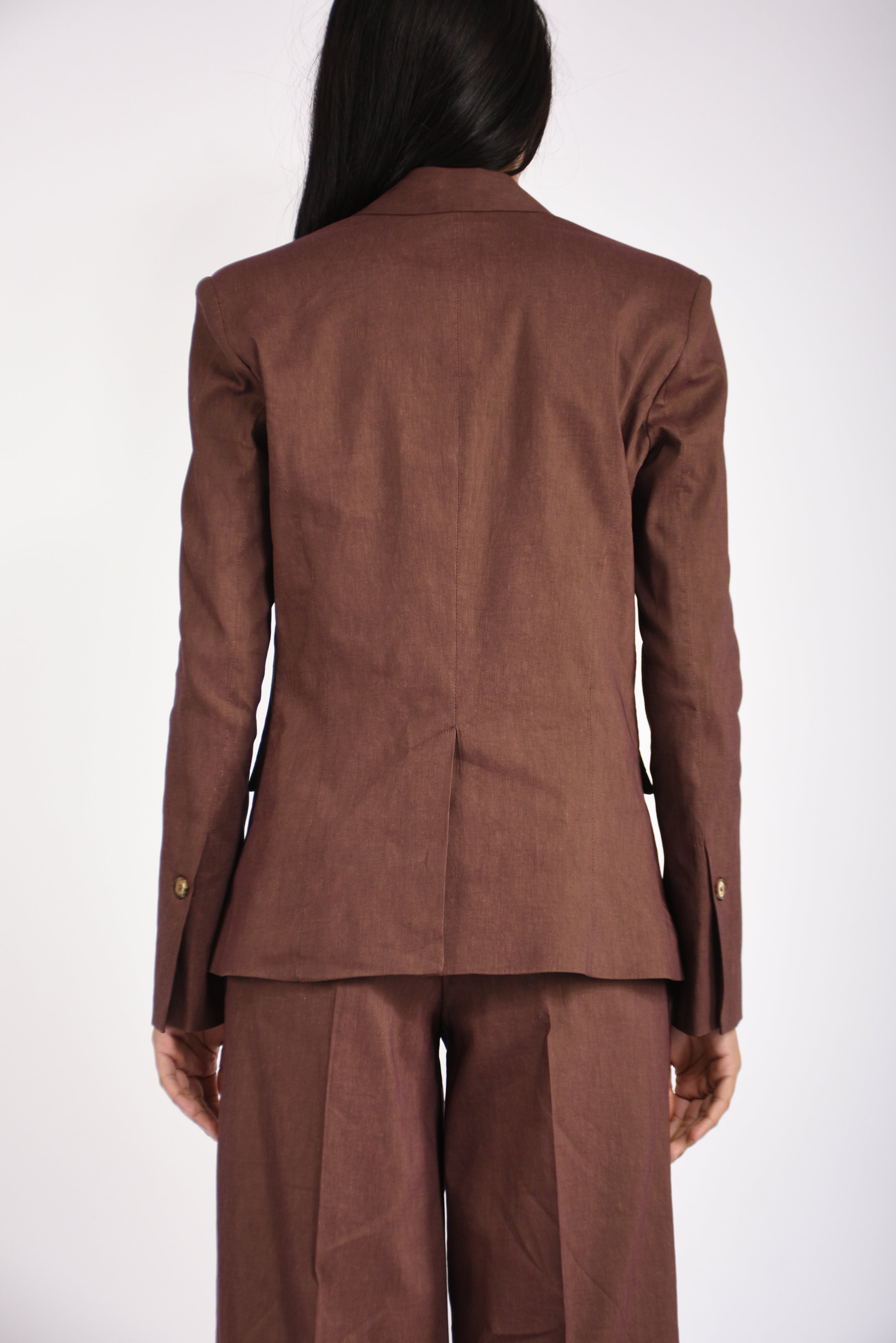 giacca monopetto in lino freda