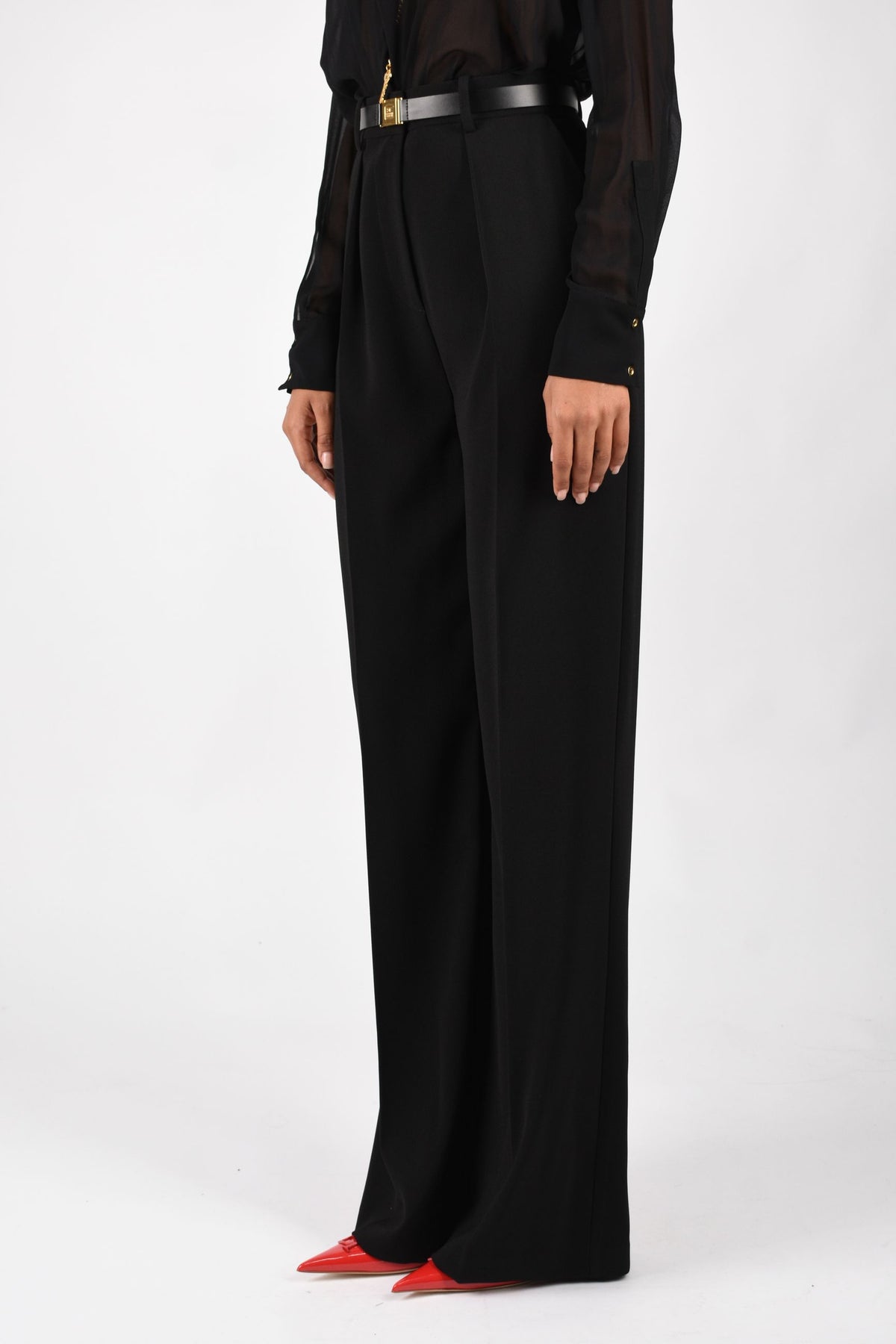 Pantaloni in crêpe leggero con cintura PA20766E2