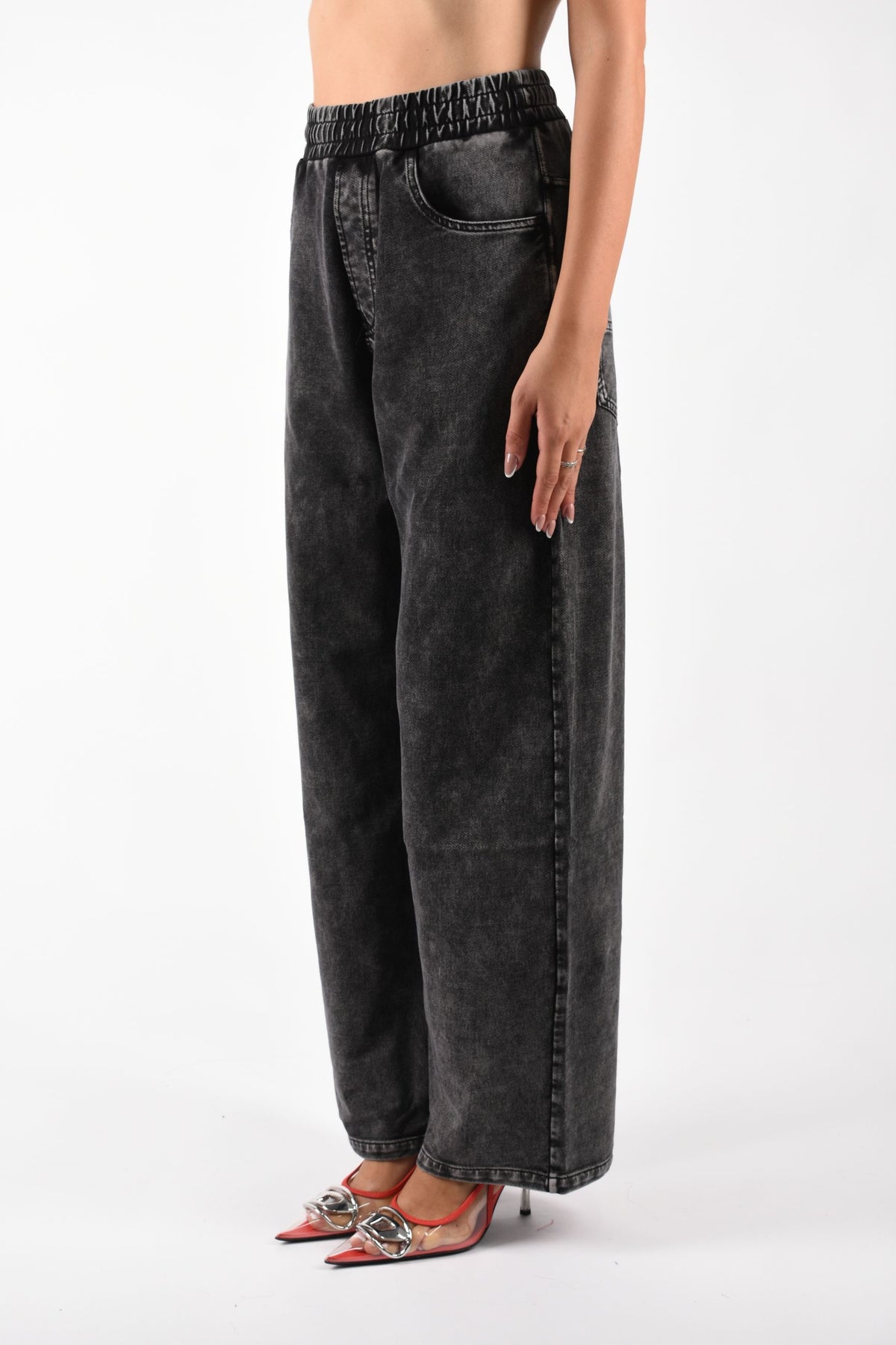 Pantaloni da tuta effetto denim P-STUKY