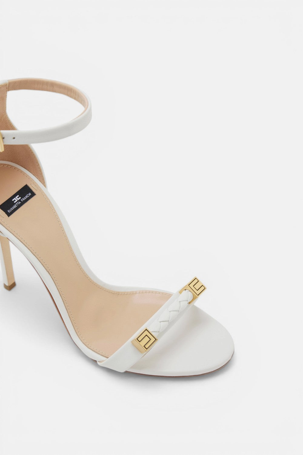 Sandalo in pelle con dettagli logo