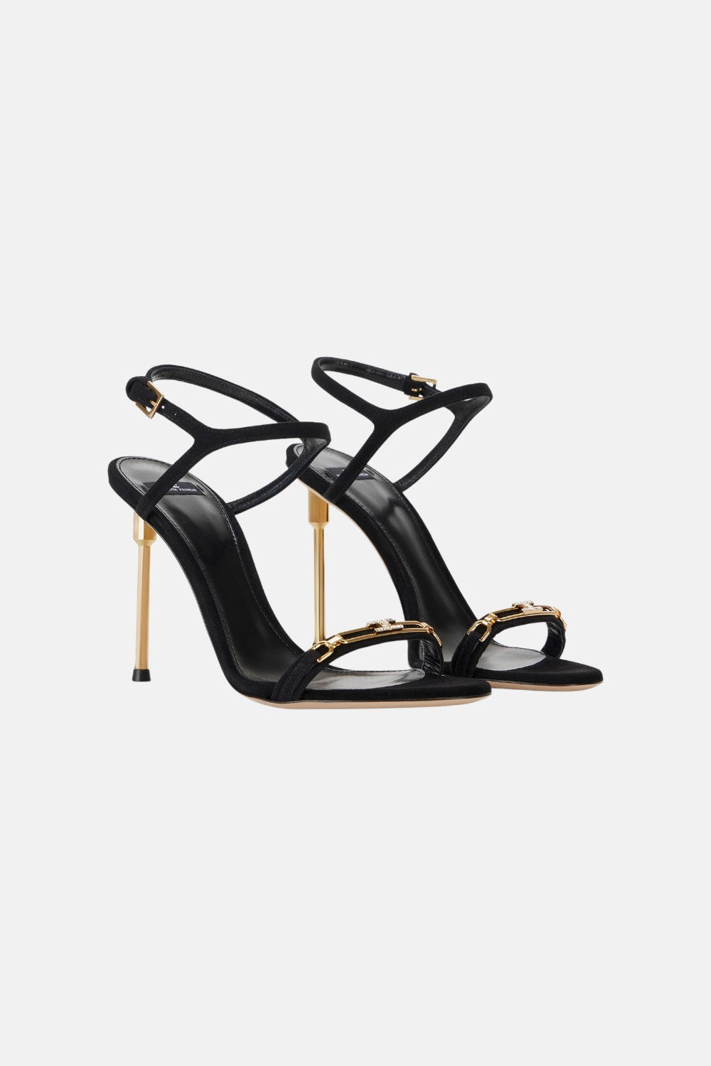 Sandali in pelle con tacco scultura