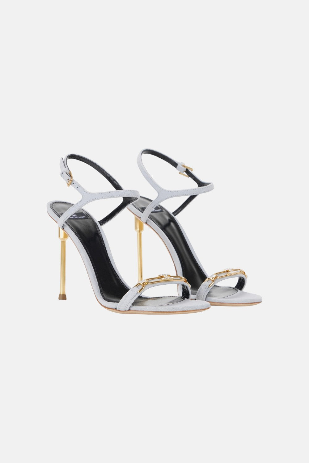 Sandali in pelle con tacco scultura