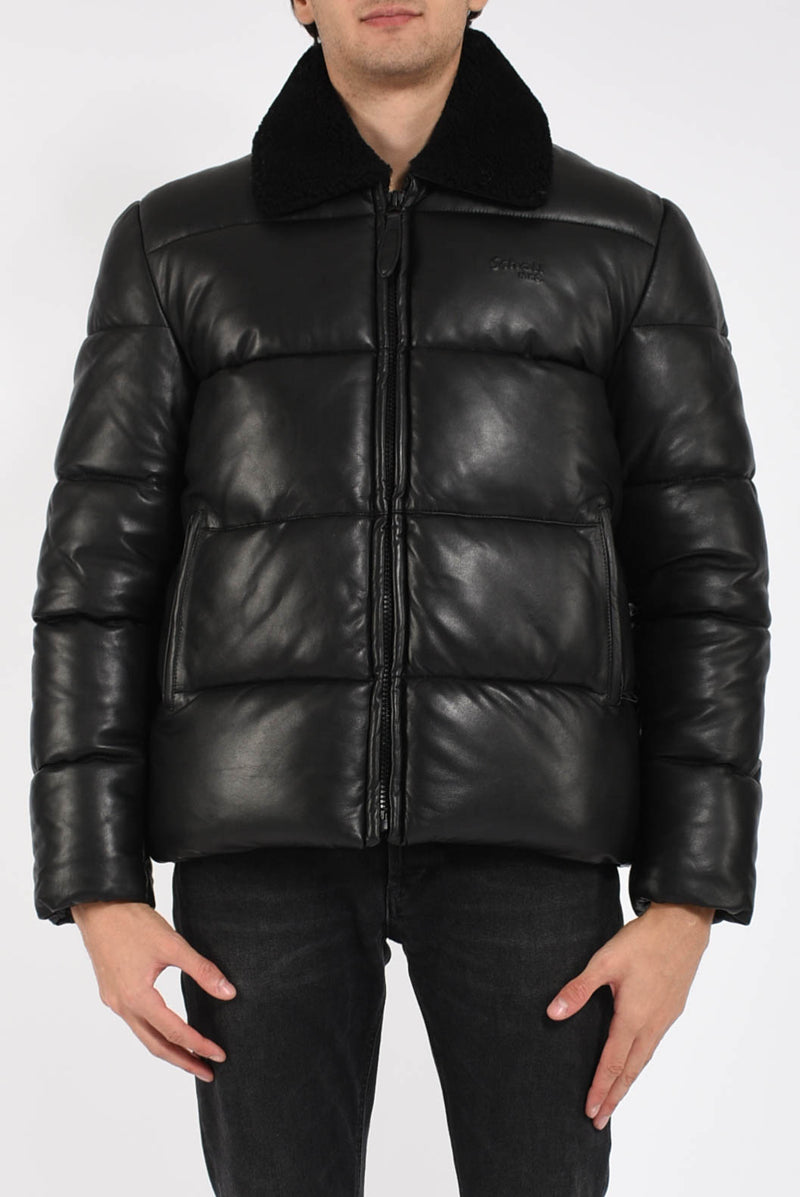 Piumino in pelle