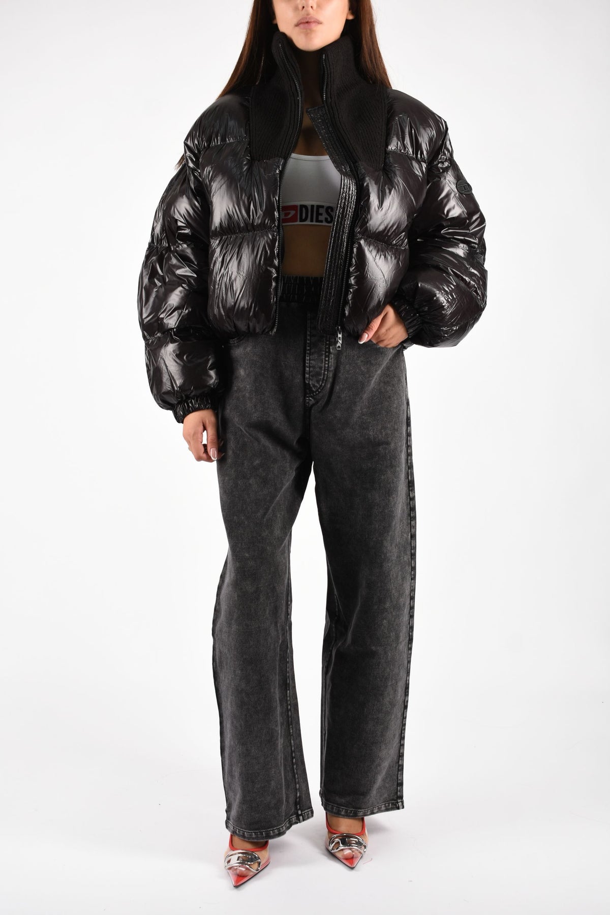 Pantaloni da tuta effetto denim P-STUKY