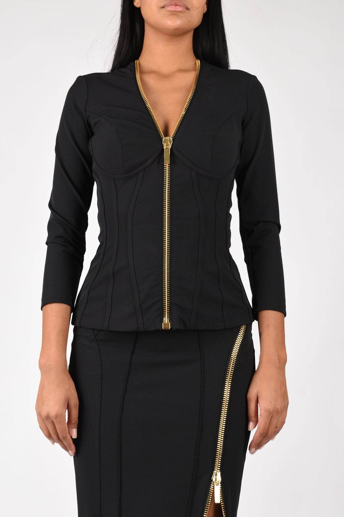 GIACCA STILE CORSETTO CON ZIP GI19566E2