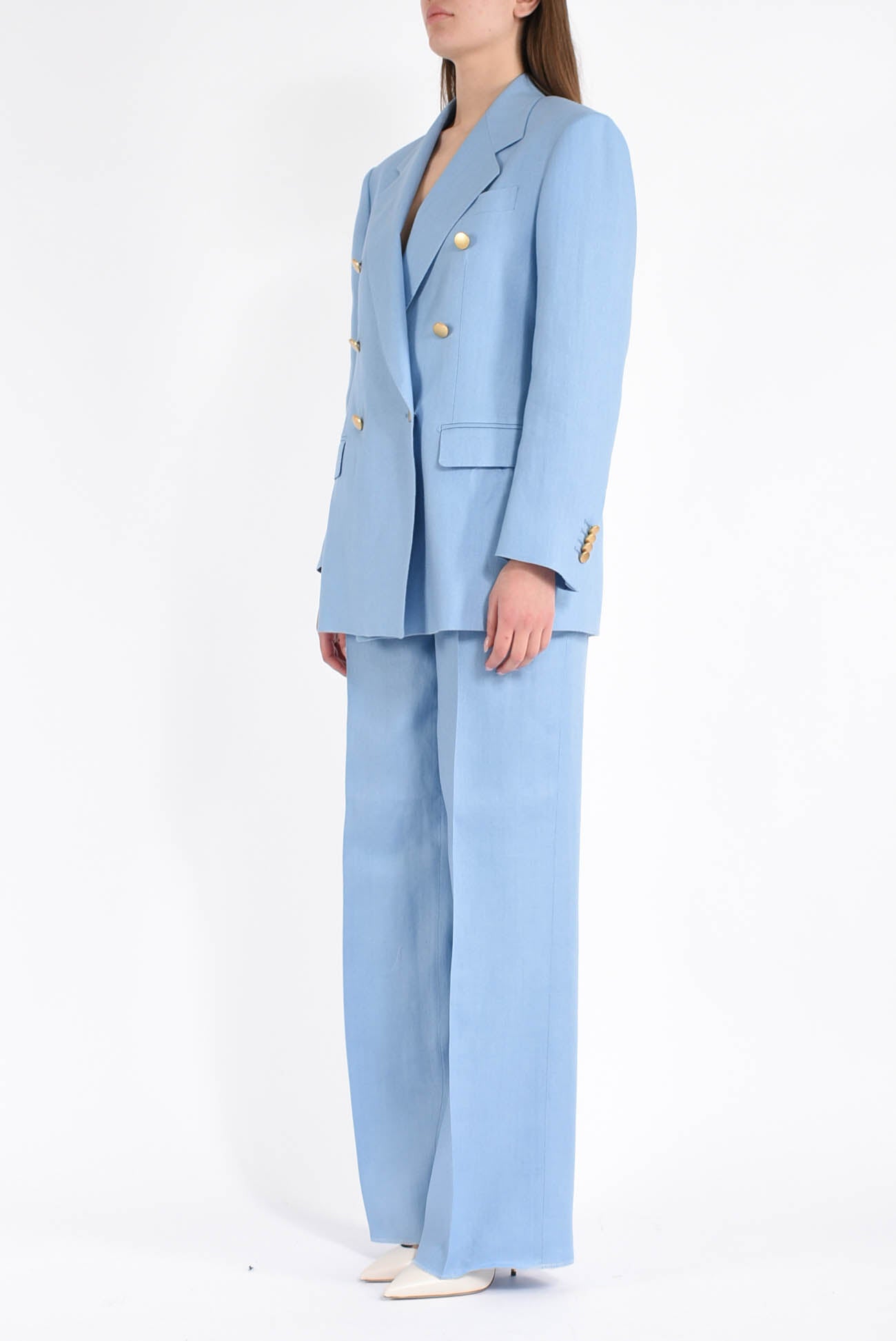 tailleur in lino modello t-loreley