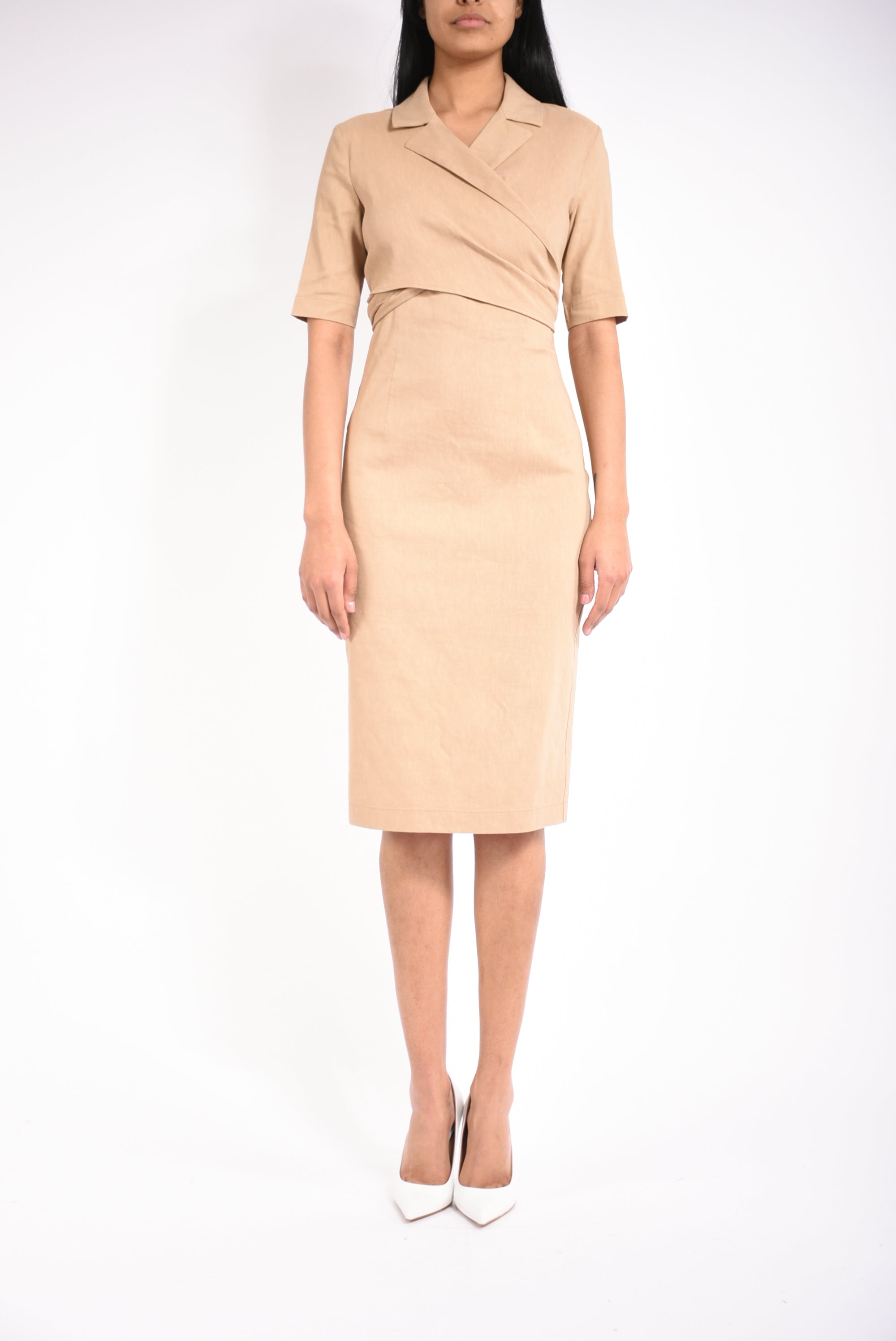 abito midi in lino allyson