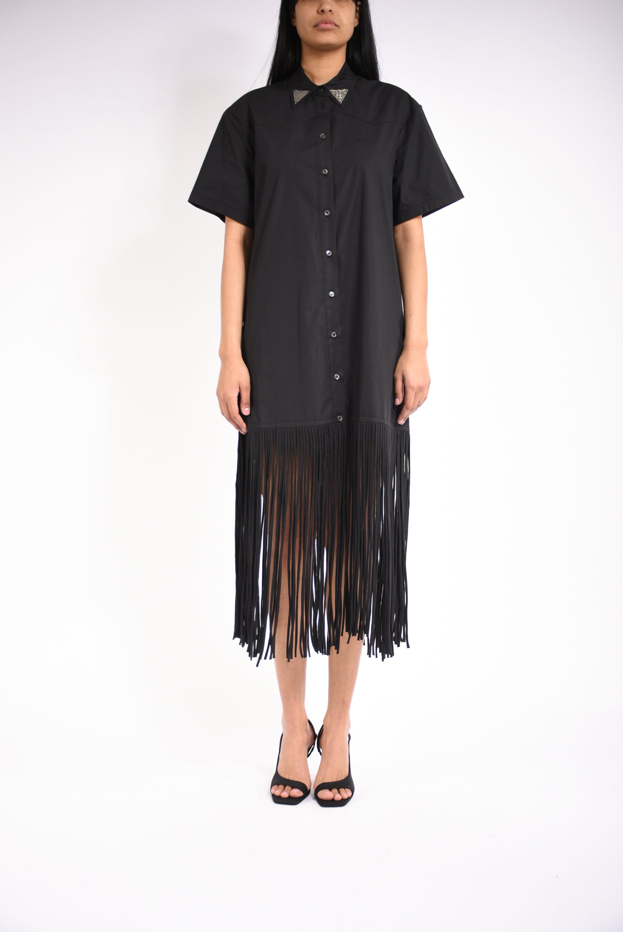 abito chemisier con frange avigliano