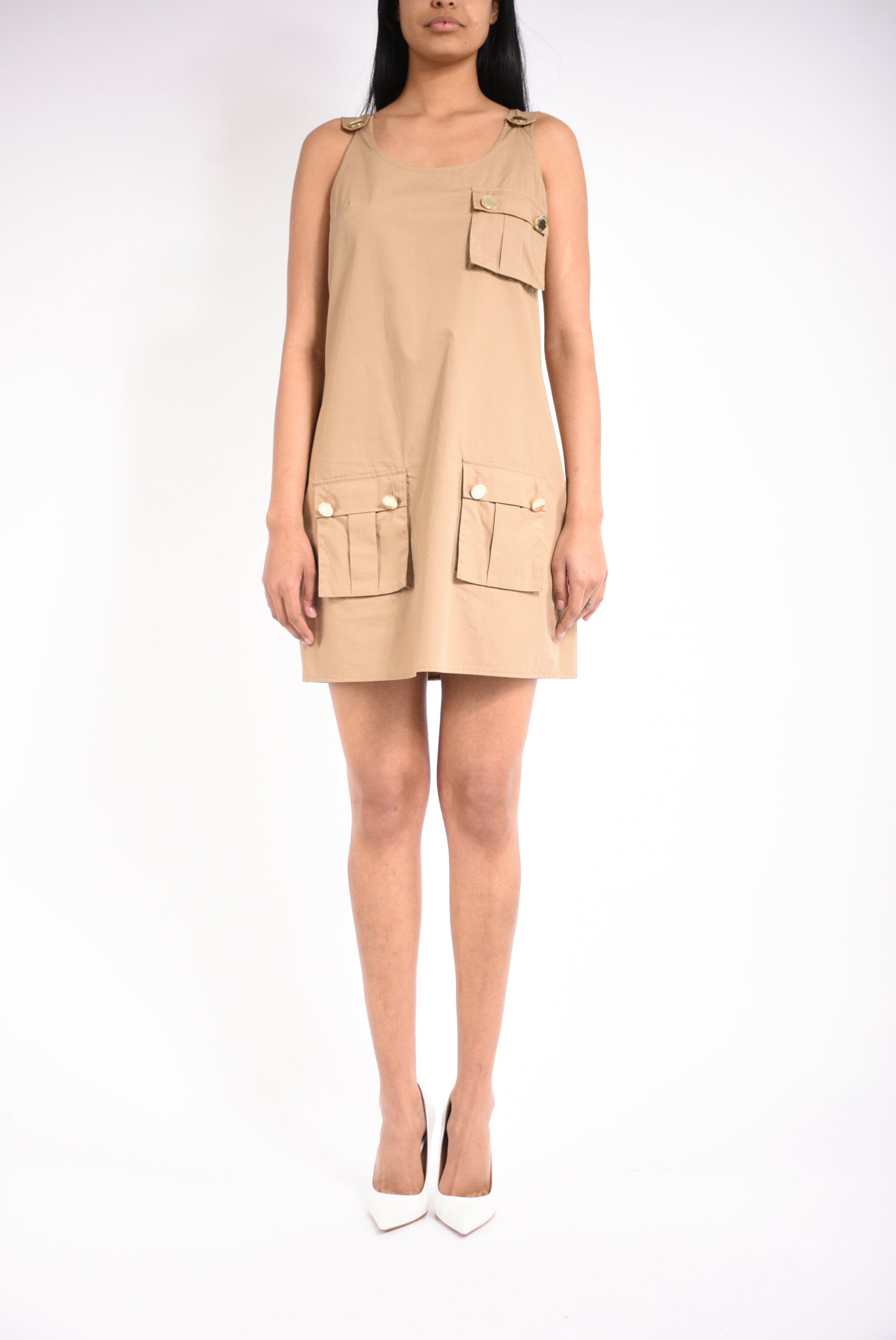 abito mini cargo in cotone