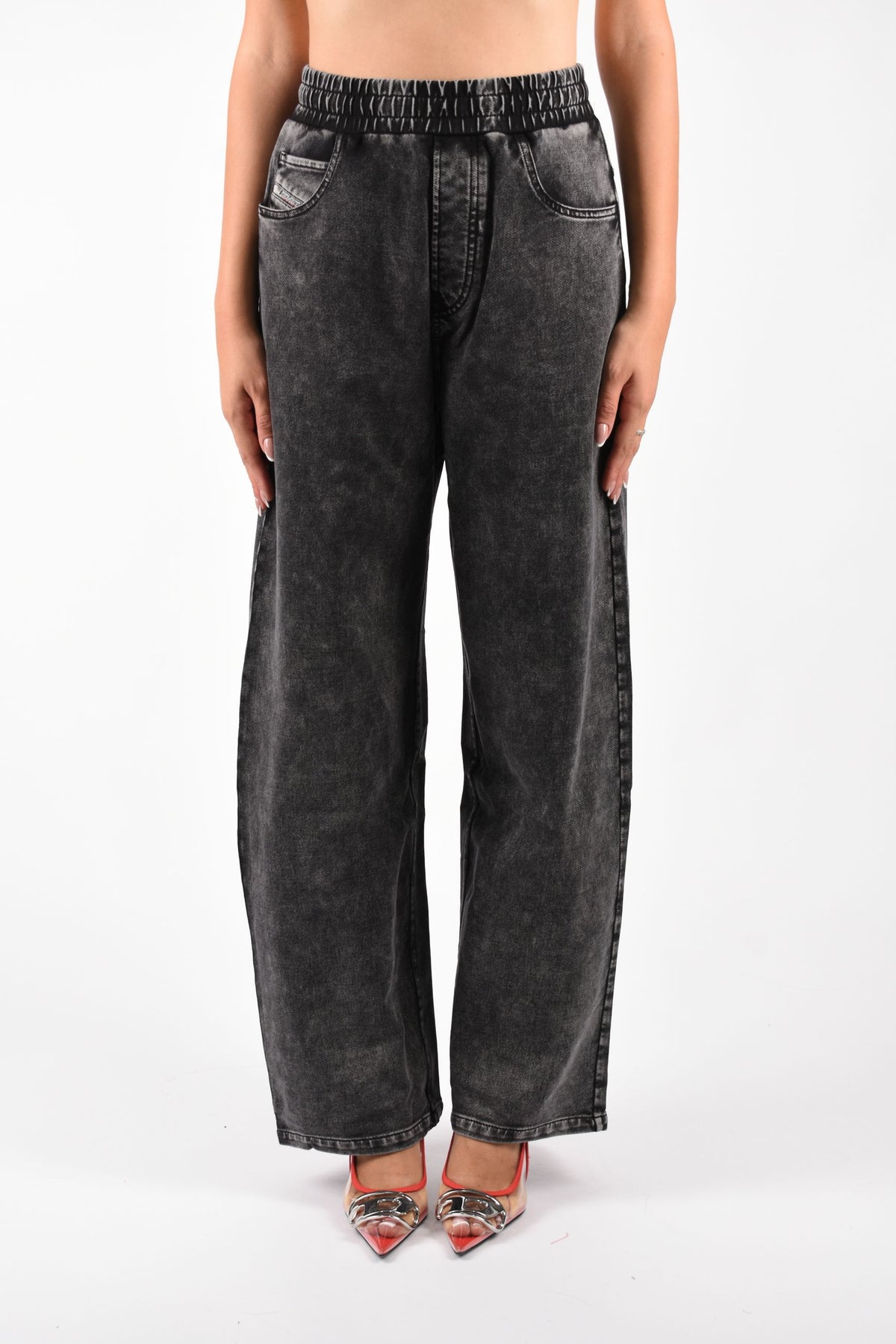 Pantaloni da tuta effetto denim P-STUKY
