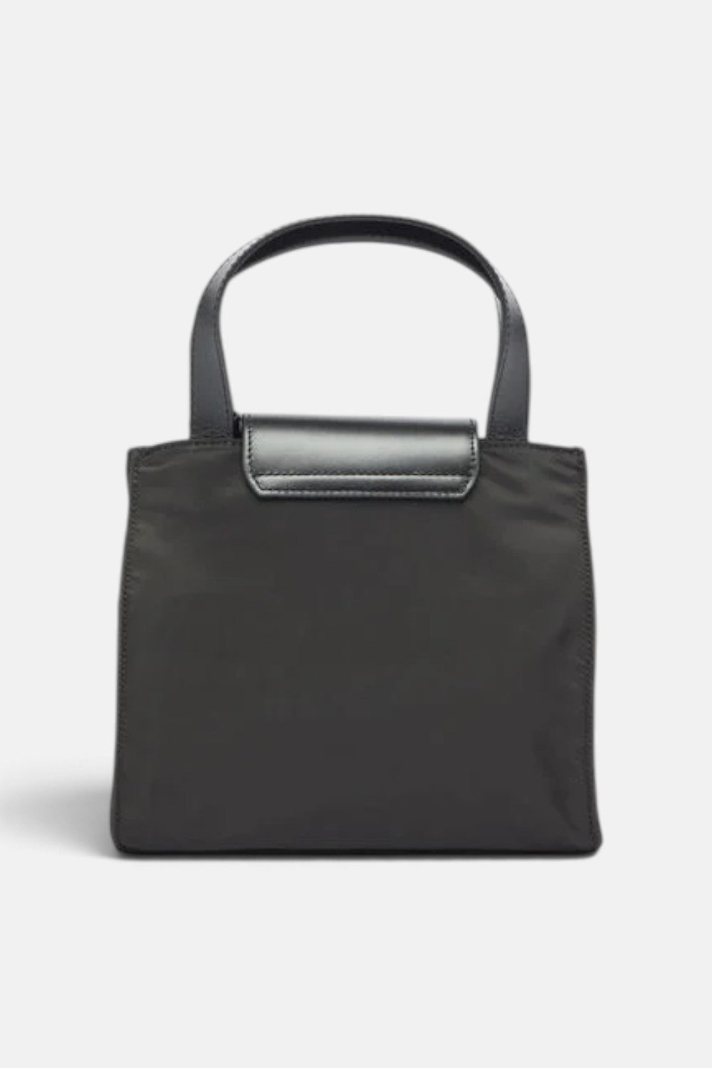 Shopping bag in nylon con patta in pelle 1DR TOTE XS X10785P9037