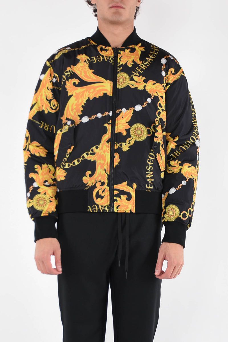VERSACE JEANS COUTURE Giubbino stampa chain reversibile