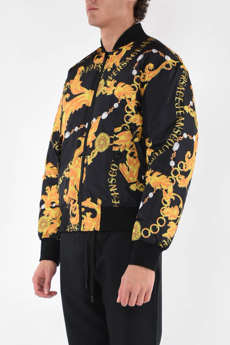 VERSACE JEANS COUTURE Giubbino stampa chain reversibile