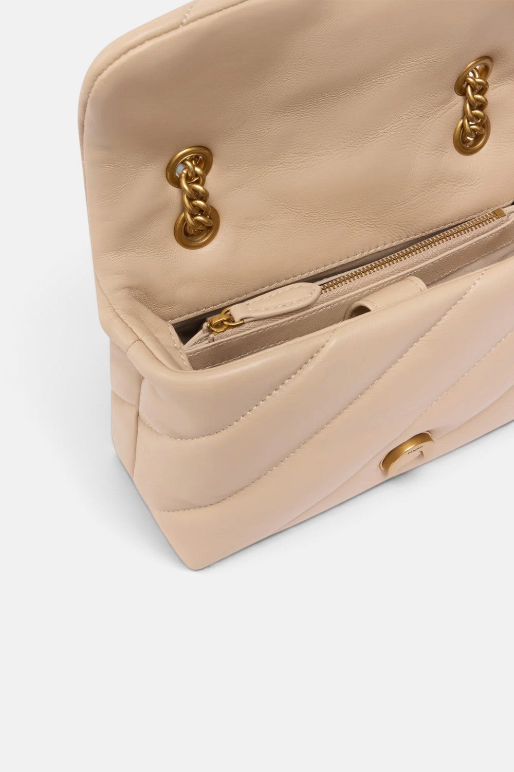 Borsa a tracolla Mini Love Bag Puff in nappa trapuntata con fibbia gioiello 107058A0F2