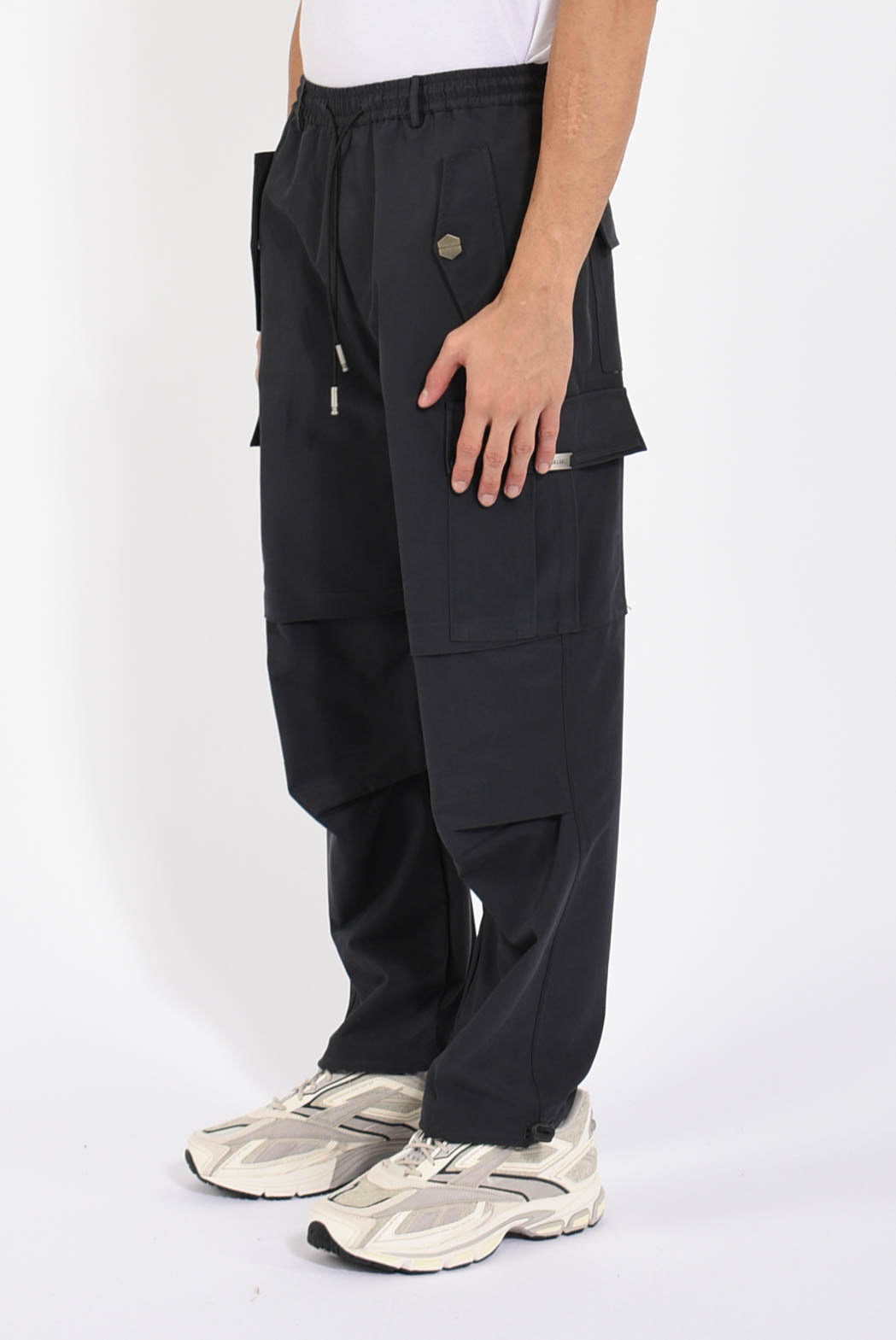 Pantaloni cargo in viscosa