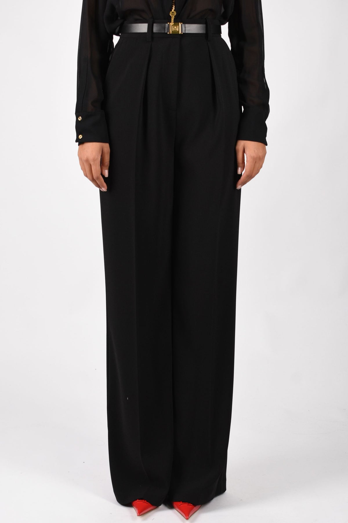 Pantaloni in crêpe leggero con cintura PA20766E2