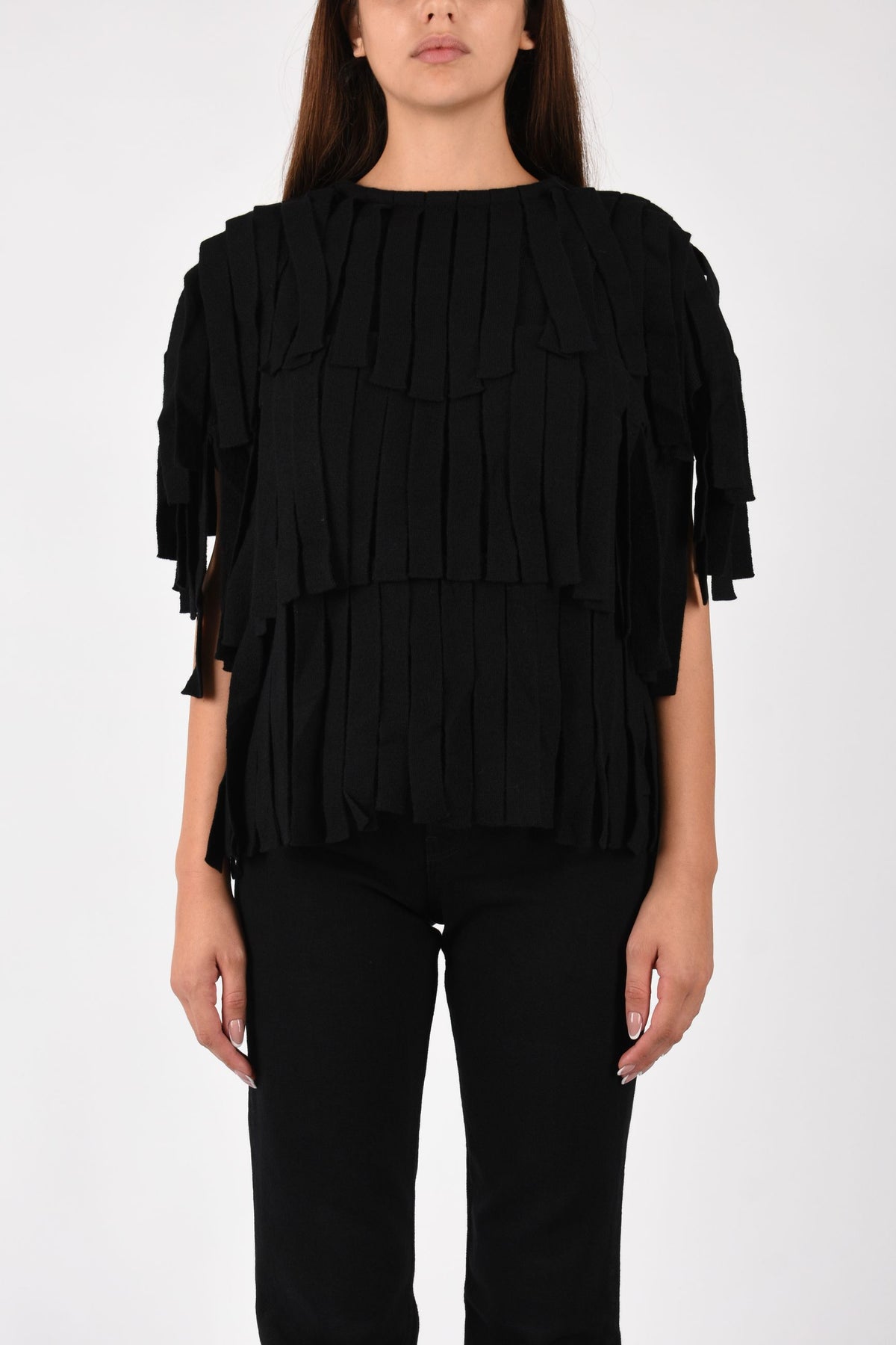 MAGLIA CON FRANGE