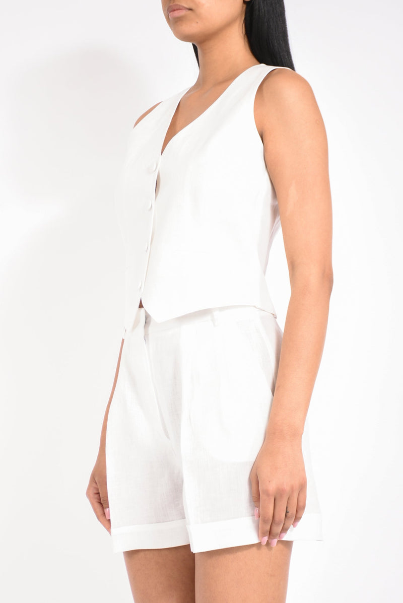 gilet in lino