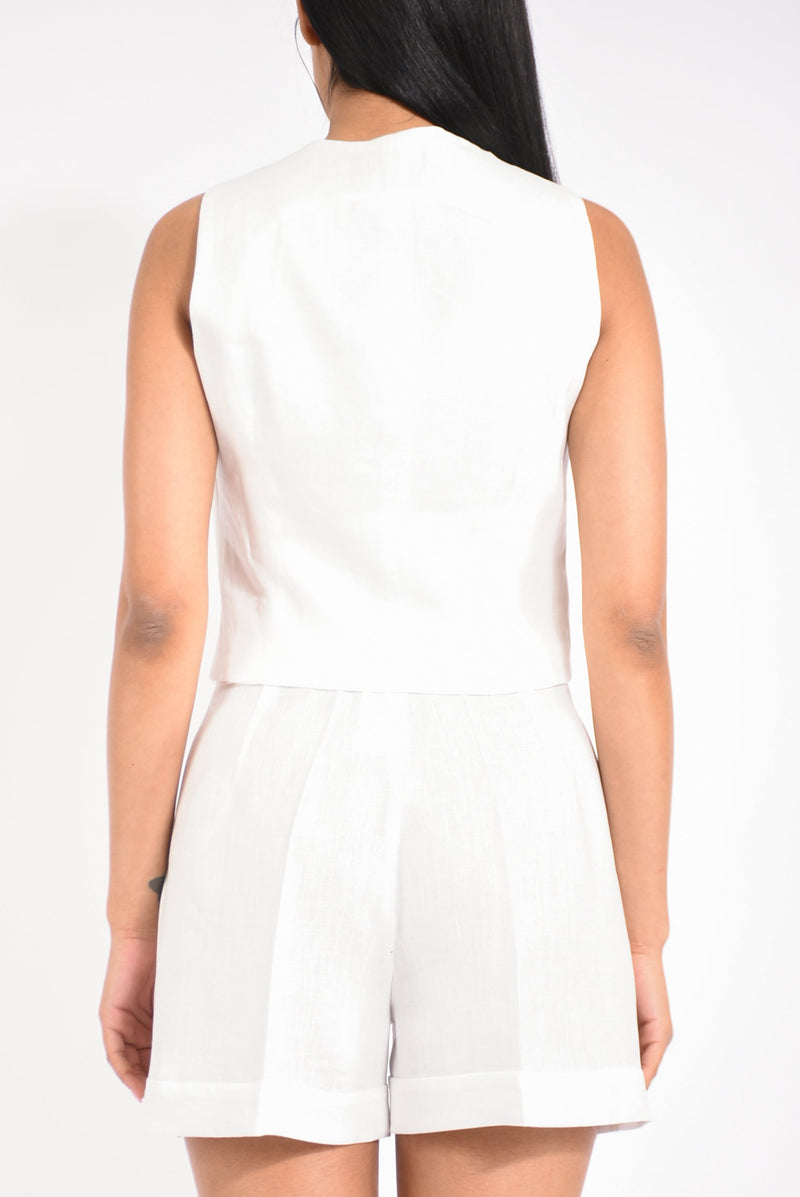 gilet in lino