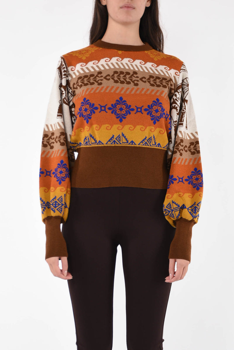 AKEP maglia cropped a fantasia