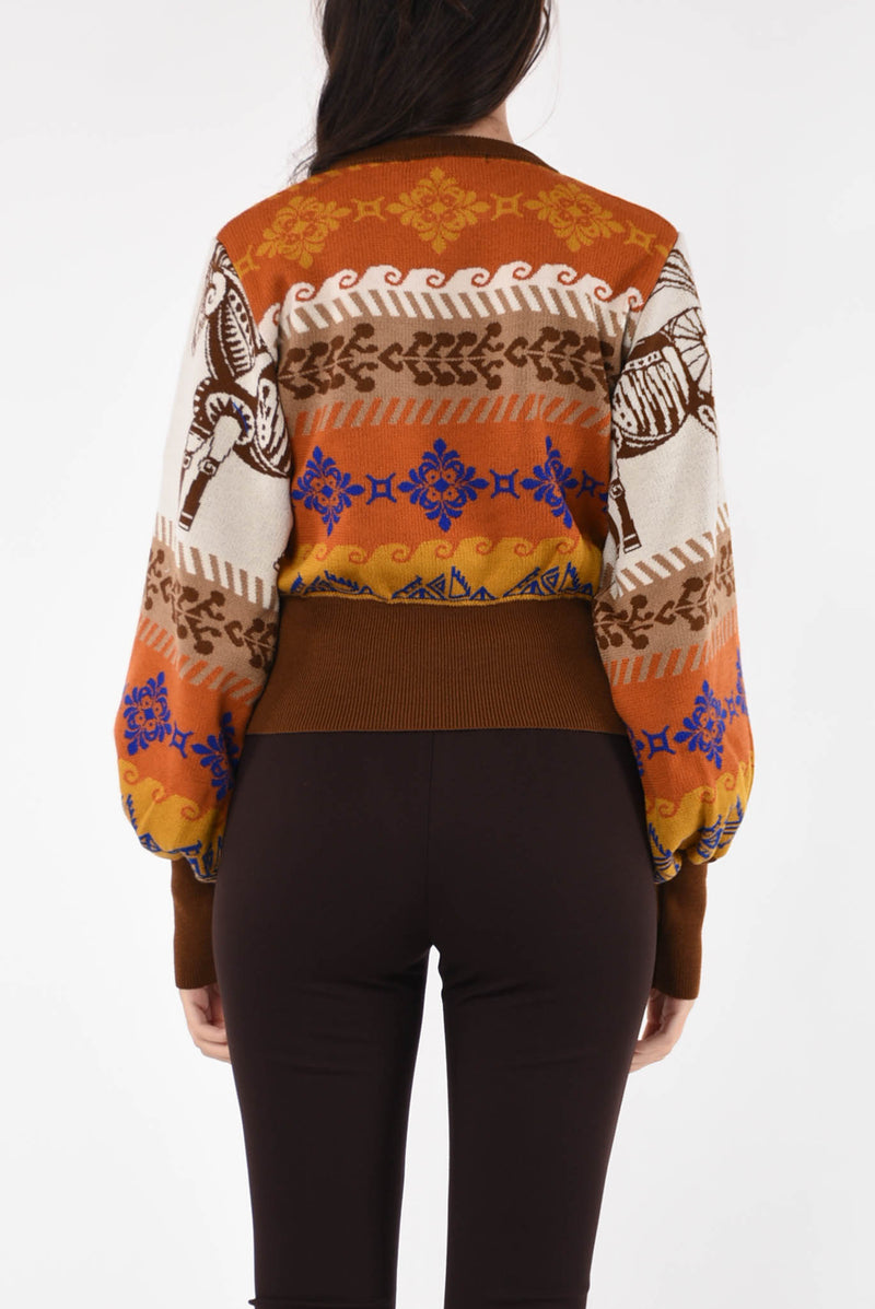 AKEP maglia cropped a fantasia
