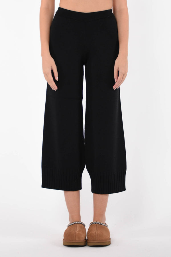 AKEP pantaloni wide leg in lana