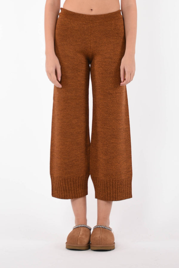 AKEP pantaloni wide leg in lana